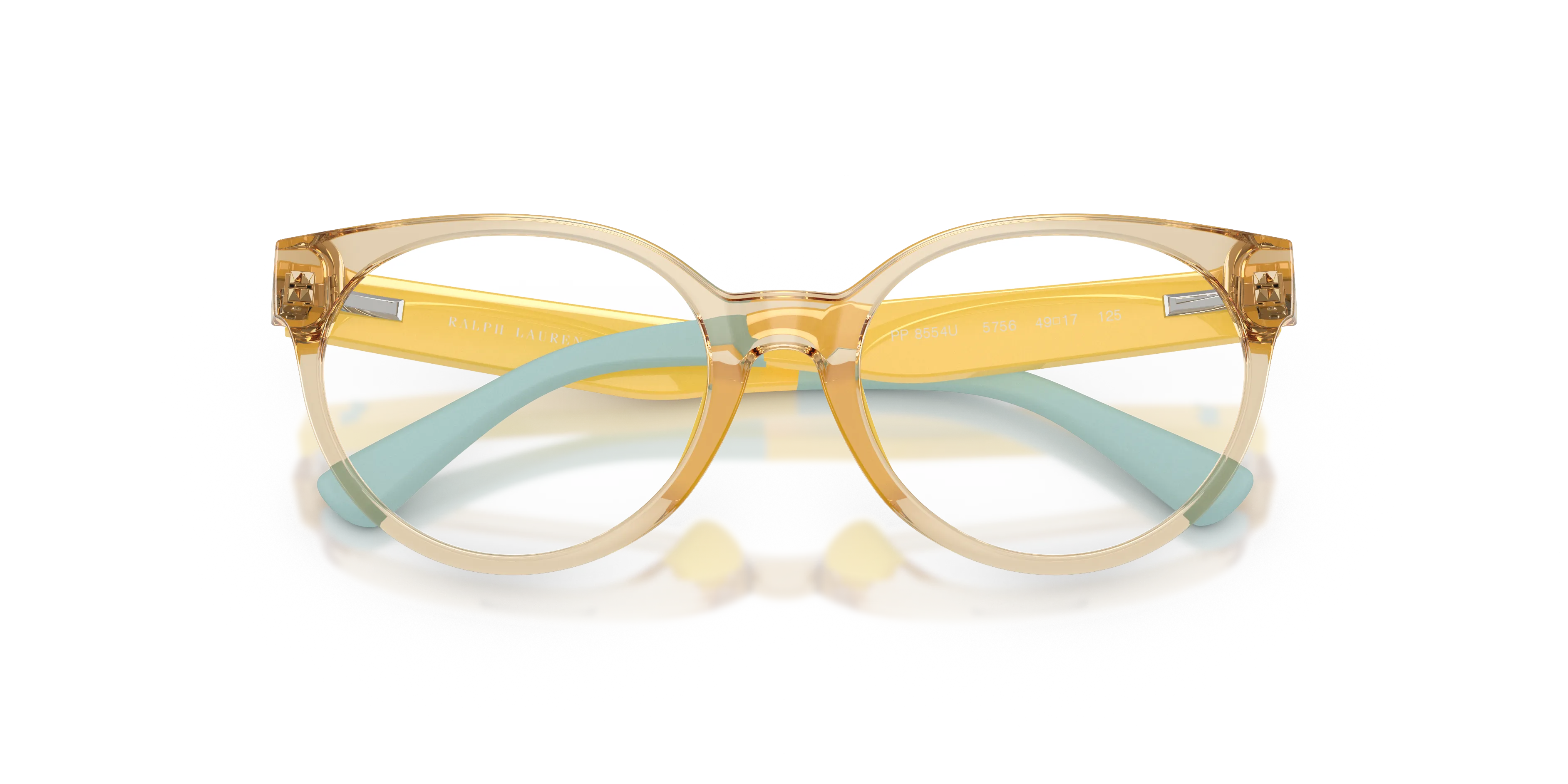 Polo Ralph Lauren PP8554U 5756 Montature da vista bambino Iniettato Giallo Trasparente Pantos Normale - immagine 2