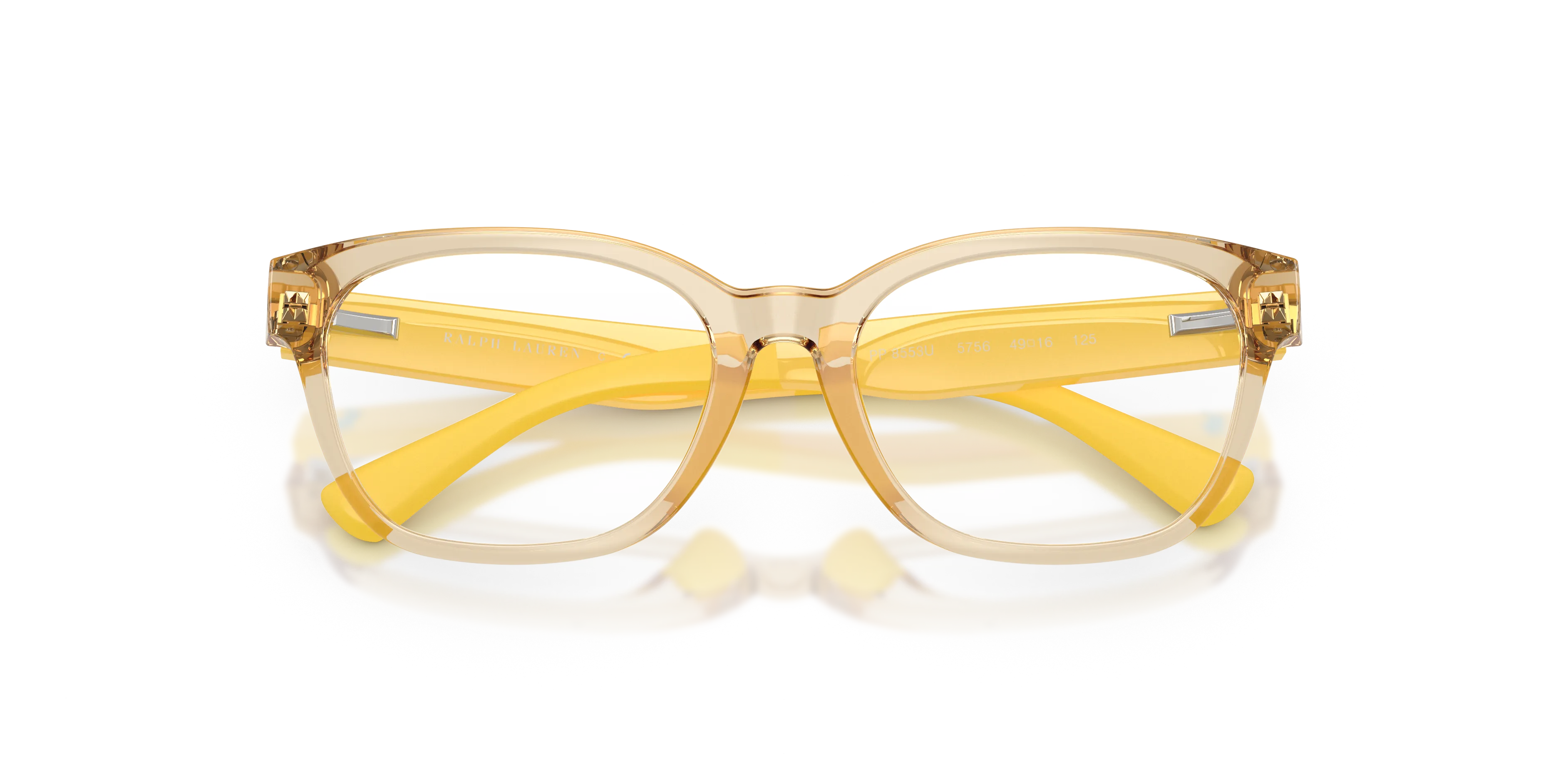 Polo Ralph Lauren PP8553U 5756 Montature da vista bambino Iniettato Giallo Trasparente Pillow Normale - immagine 2