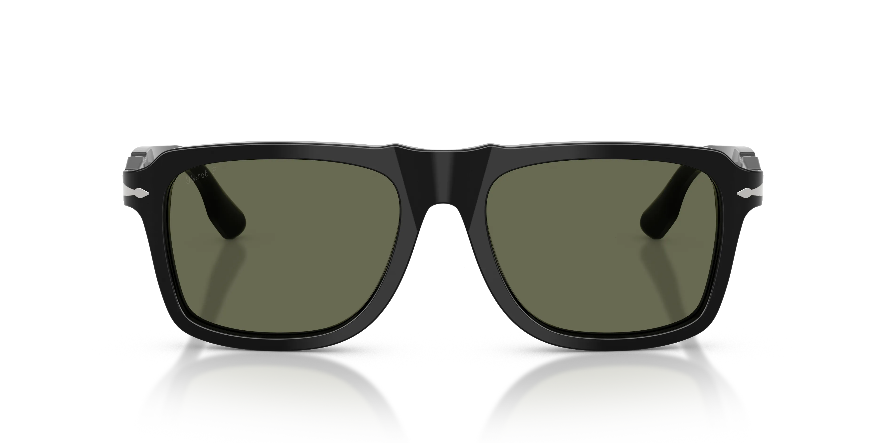 Persol PO8002S 95/58 Occhiali da sole Acetato Nero Verde Squadrata Polarizzata - immagine 3