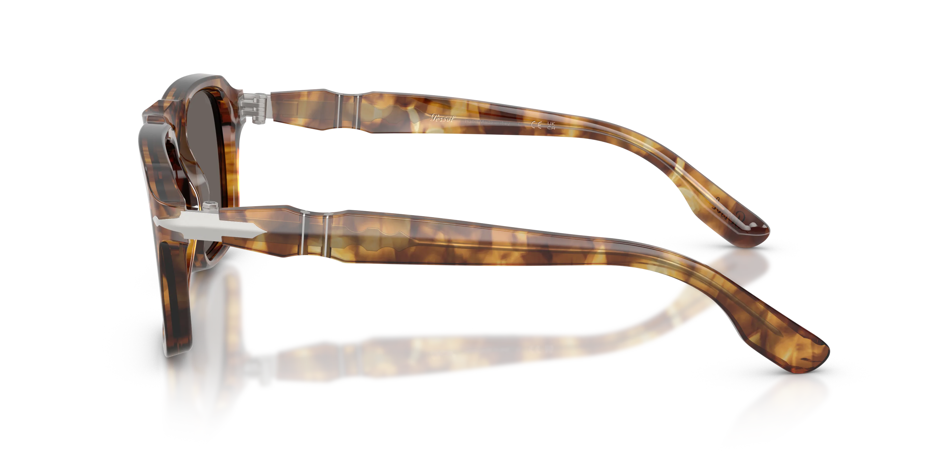 Persol PO8002S 1243B1 Occhiali da sole Acetato Tartaruga Grigio Squadrata Normale - immagine 4