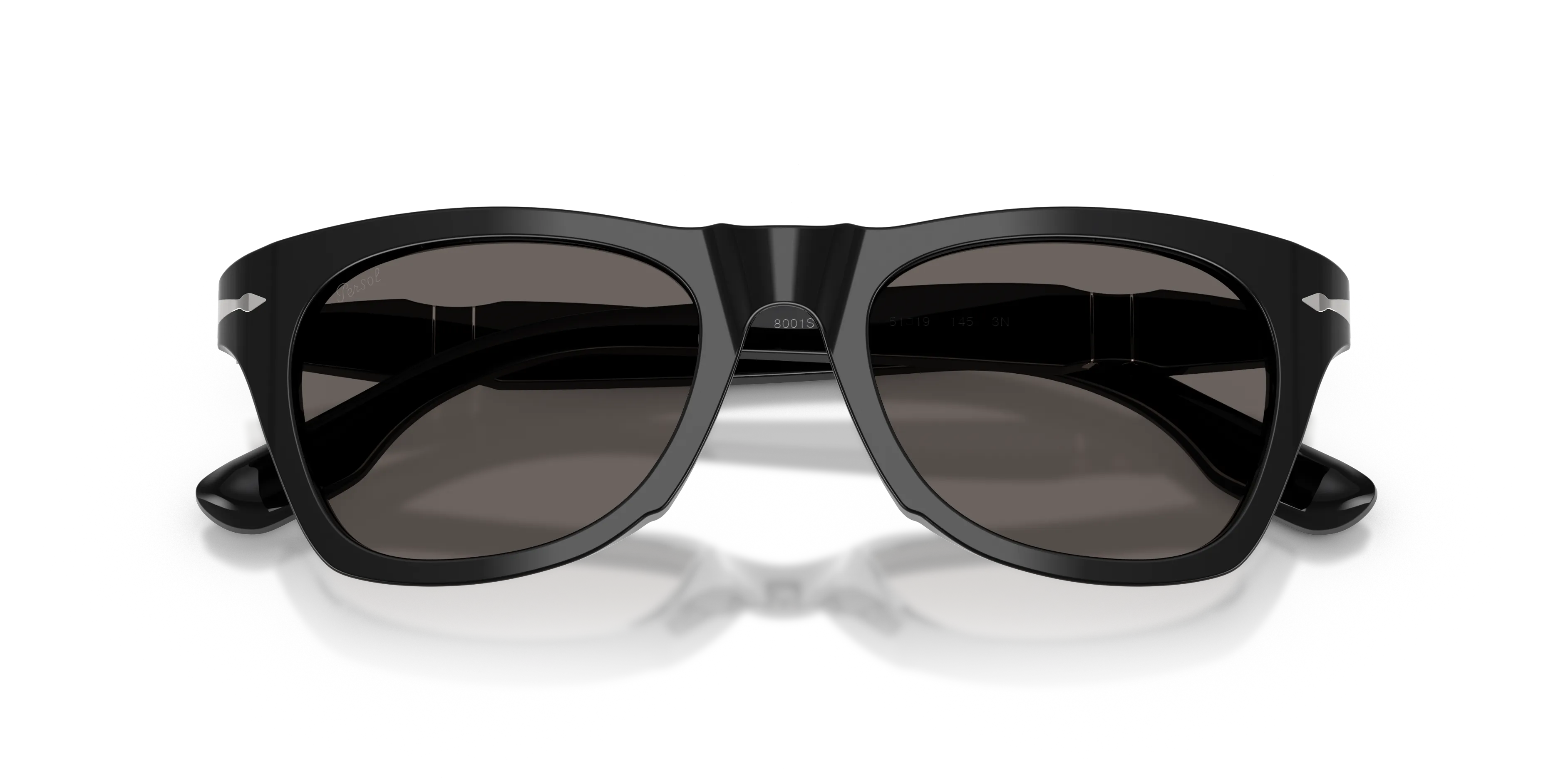 Persol PO8001S 95/B1 Occhiali da sole Acetato Nero Grigio Pantos Normale - immagine 2