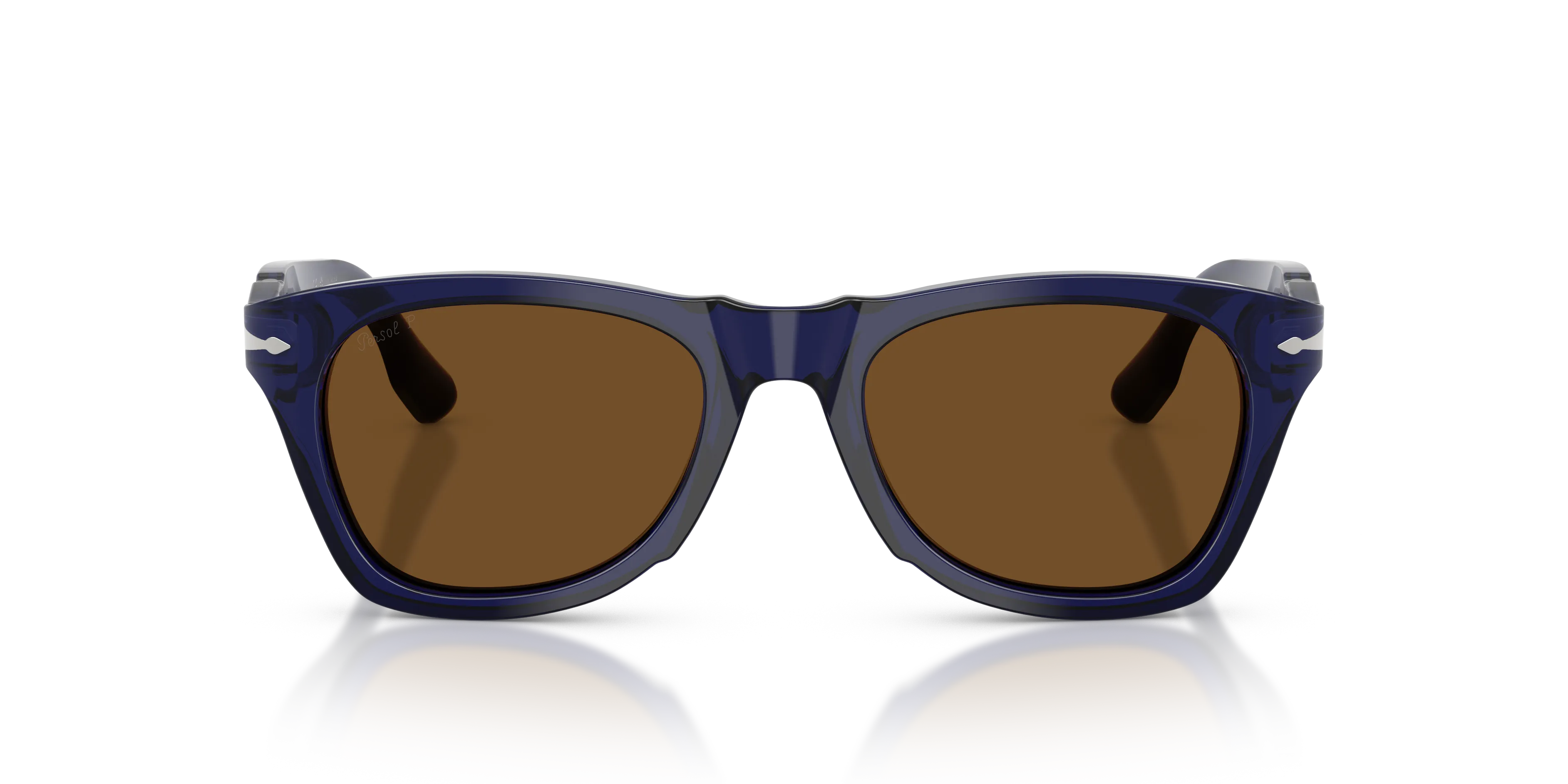 Persol PO8001S 181/57 Occhiali da sole Acetato Blu Marrone Pantos Polarizzata - immagine 3