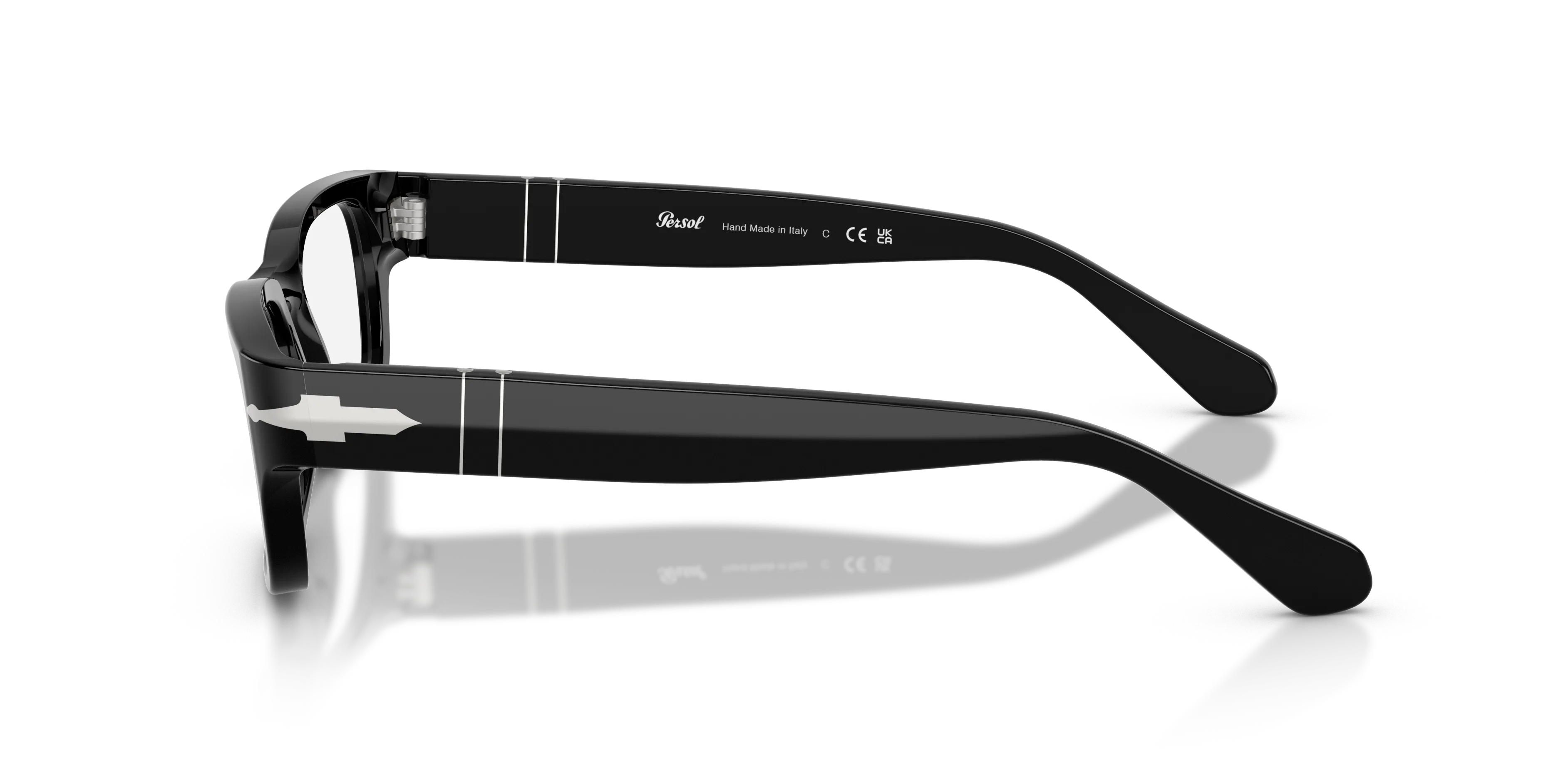 Persol PO3399V 95 Montature da vista Acetato Nero Trasparente Squadrata Normale - immagine 4