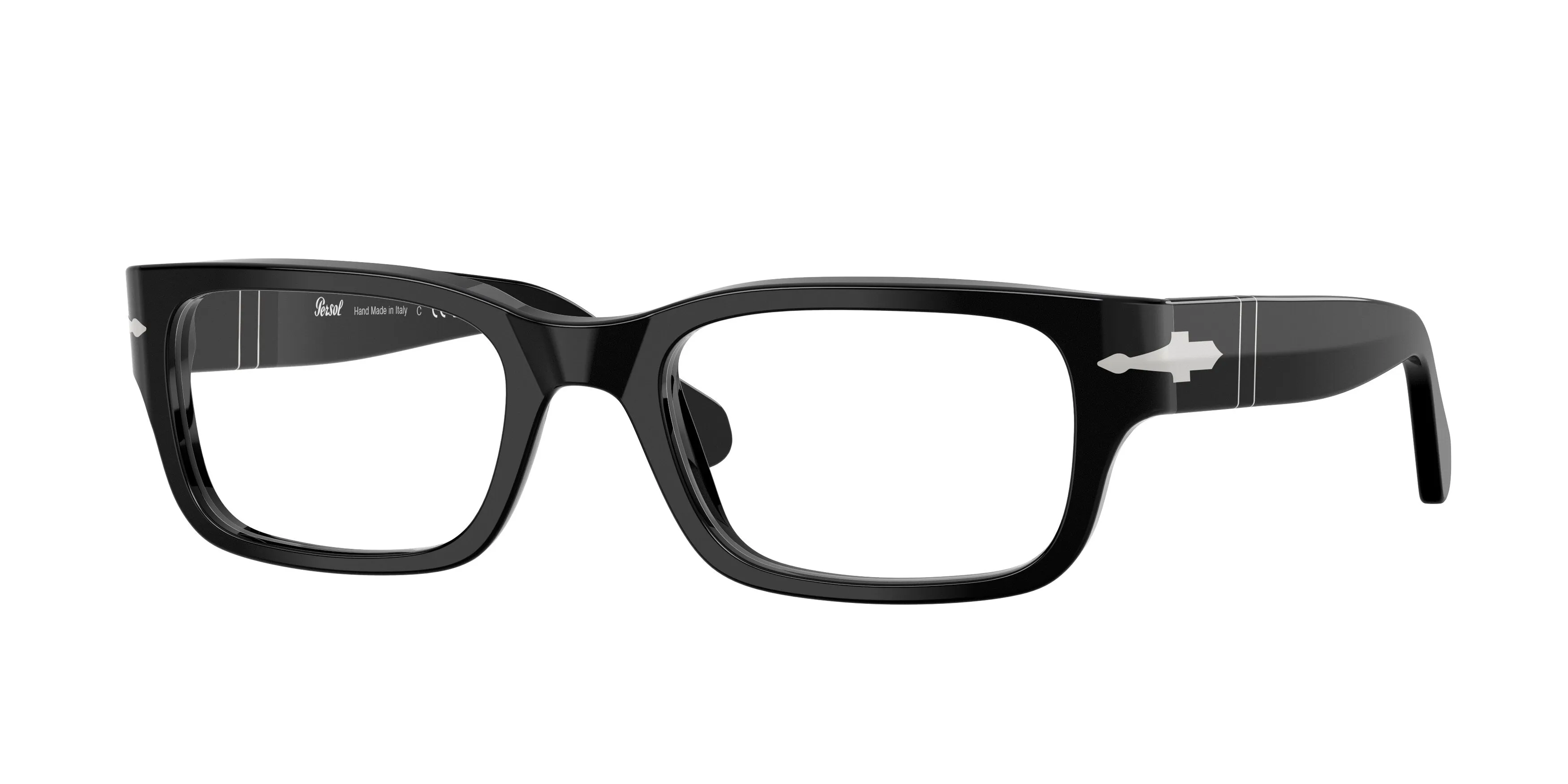 Persol PO3399V 95 Montature da vista Acetato Nero Trasparente Squadrata Normale - immagine 1