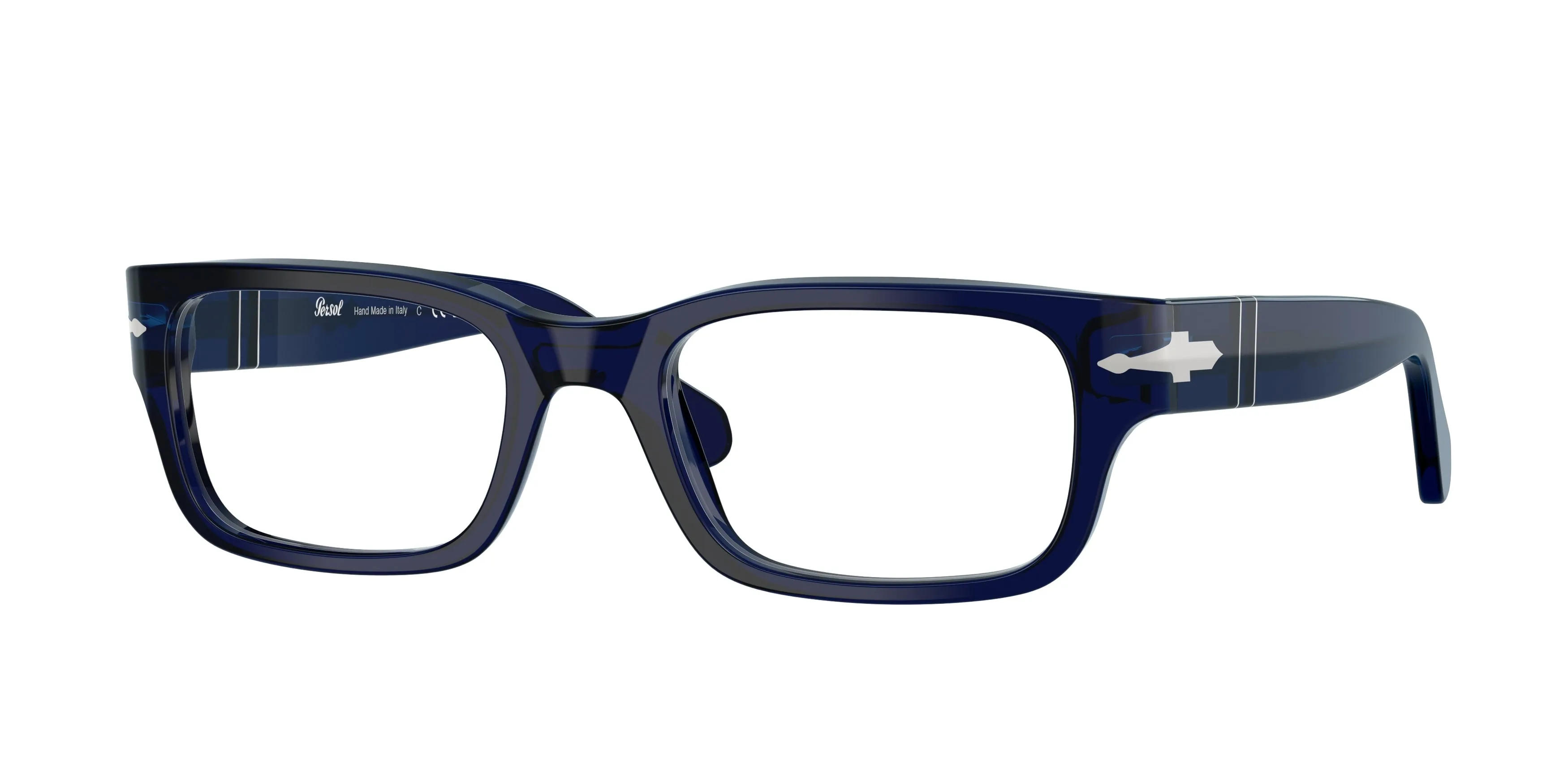 Persol PO3399V 181 Montature da vista Acetato Blu Trasparente Squadrata Normale - immagine 1