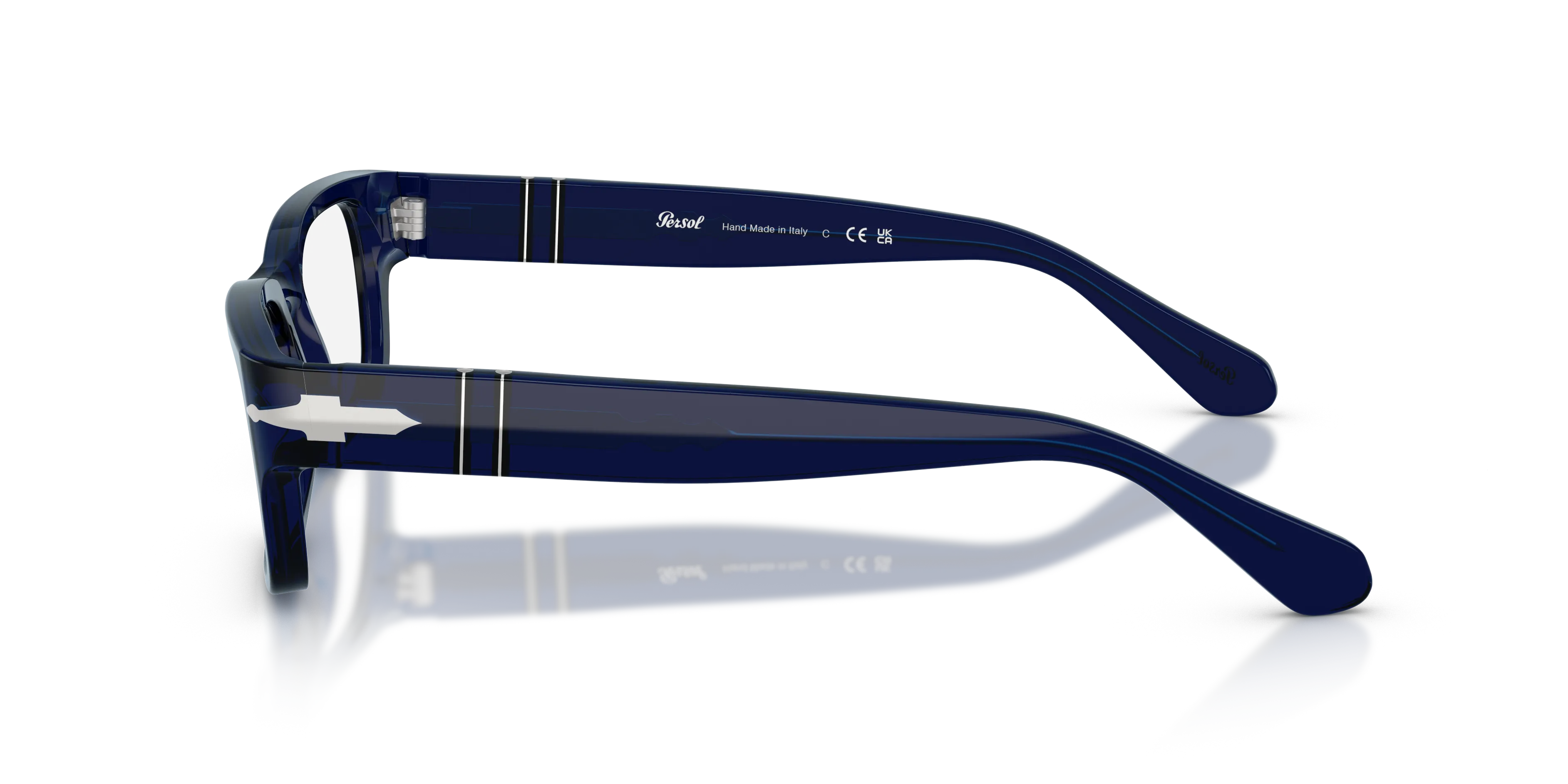 Persol PO3399V 181 Montature da vista Acetato Blu Trasparente Squadrata Normale - immagine 4