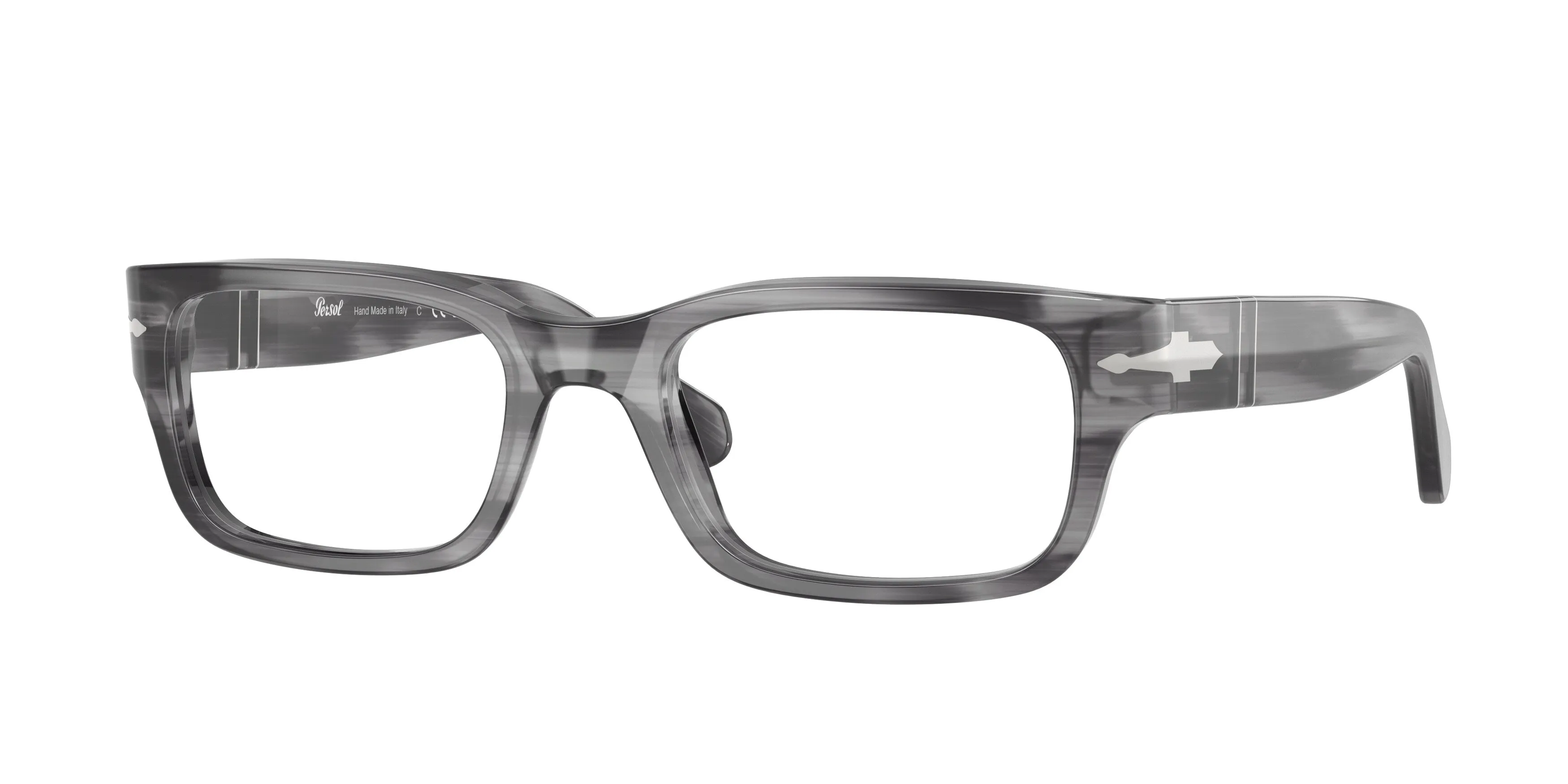 Persol PO3399V 1192 Montature da vista Acetato Grigio Trasparente Squadrata Normale - immagine 1