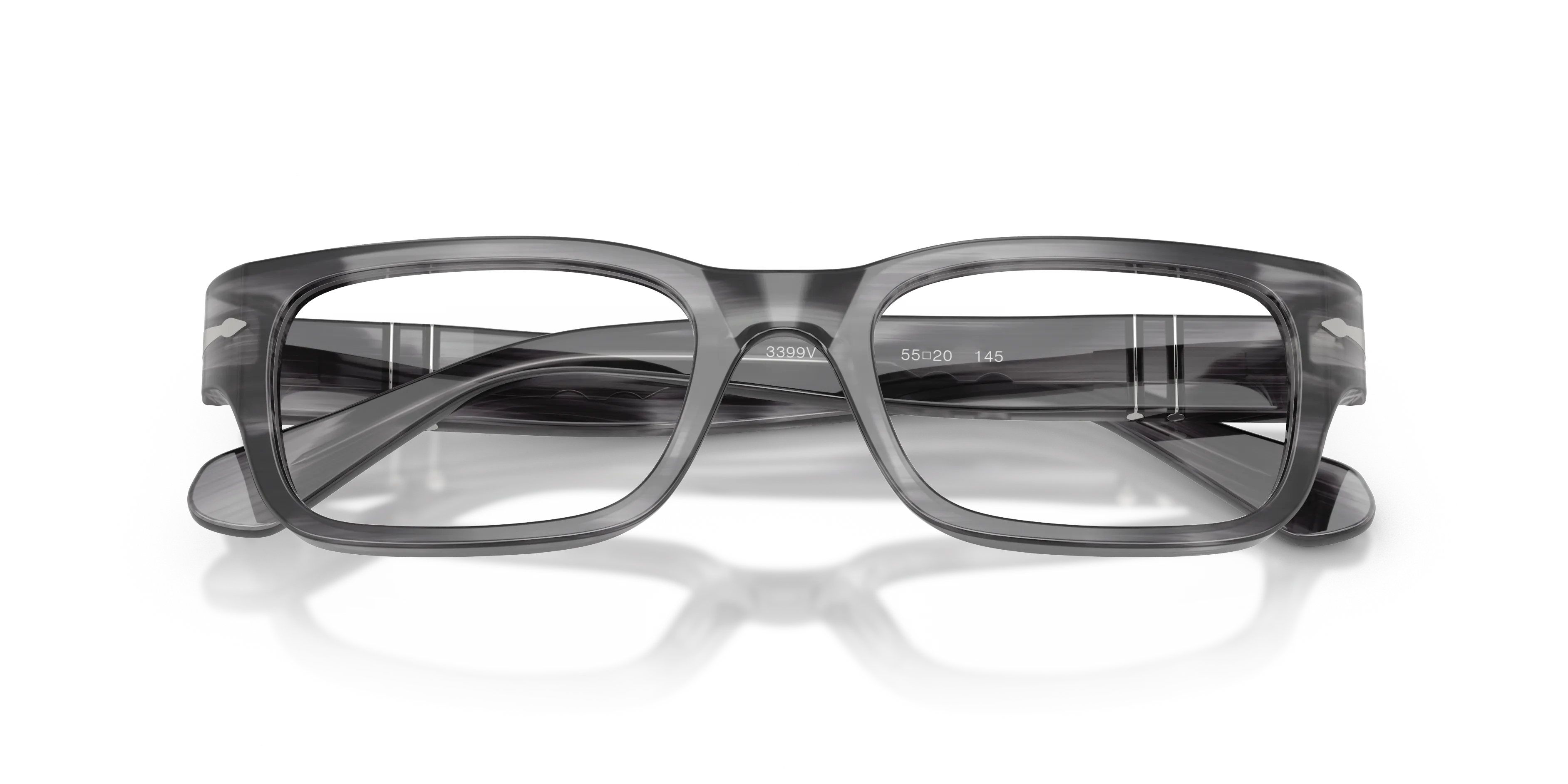 Persol PO3399V 1192 Montature da vista Acetato Grigio Trasparente Squadrata Normale - immagine 2