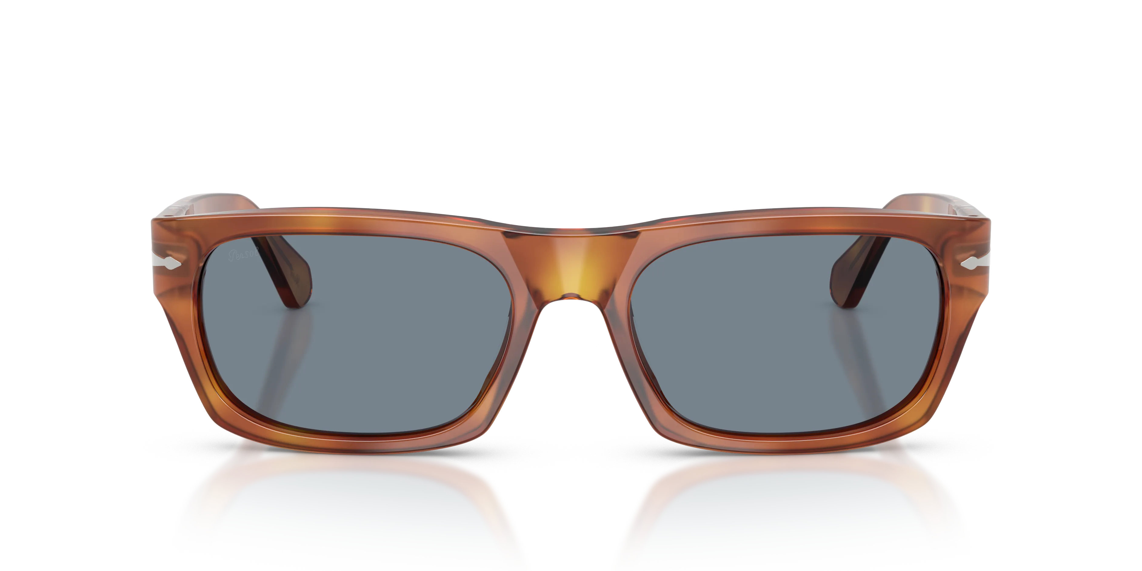 Persol PO3398S 96/56 Occhiali da sole Acetato Marrone Blu Squadrata Normale - immagine 3