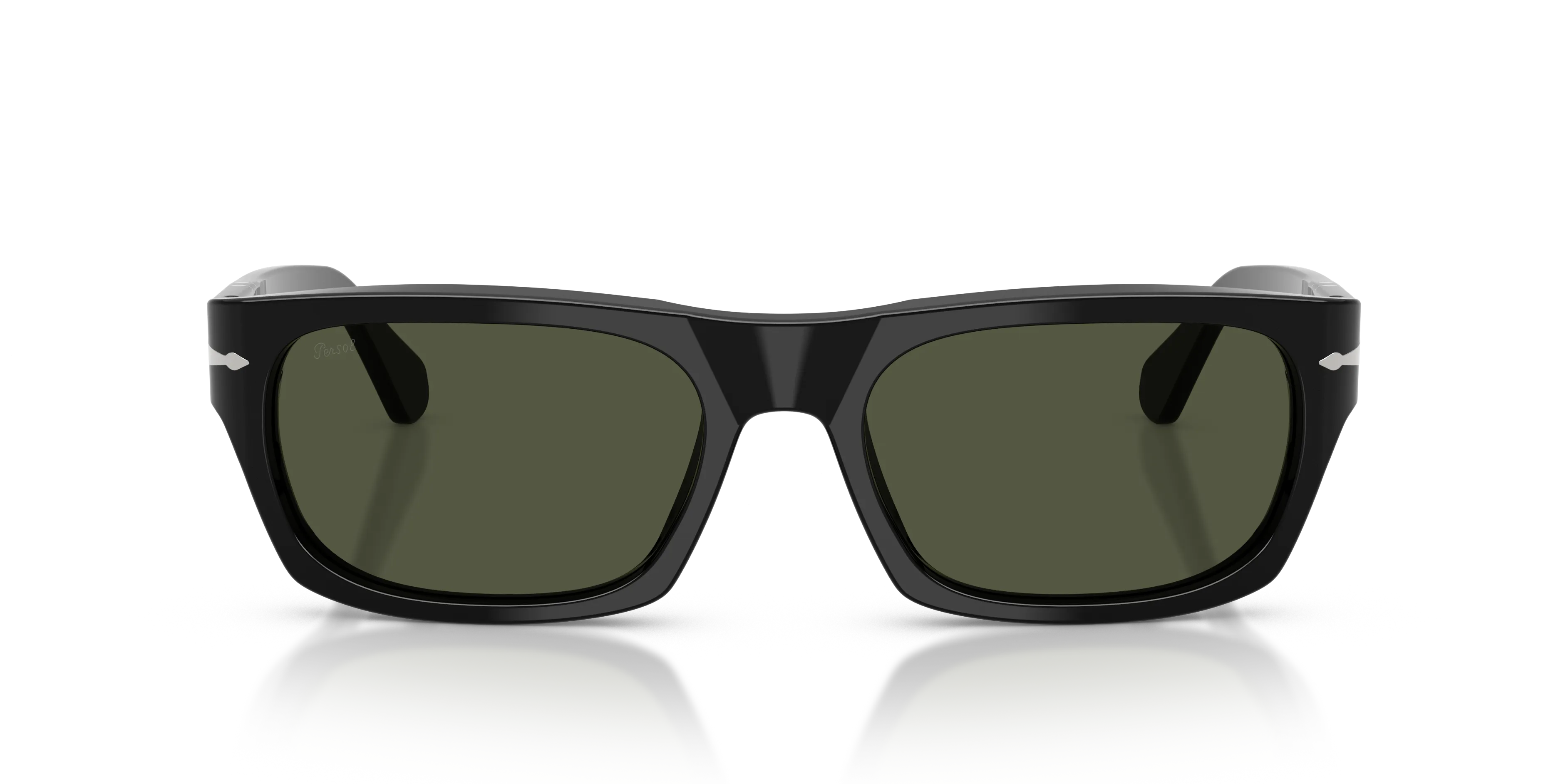 Persol PO3398S 95/31 Occhiali da sole Acetato Nero Verde Squadrata Normale - immagine 3