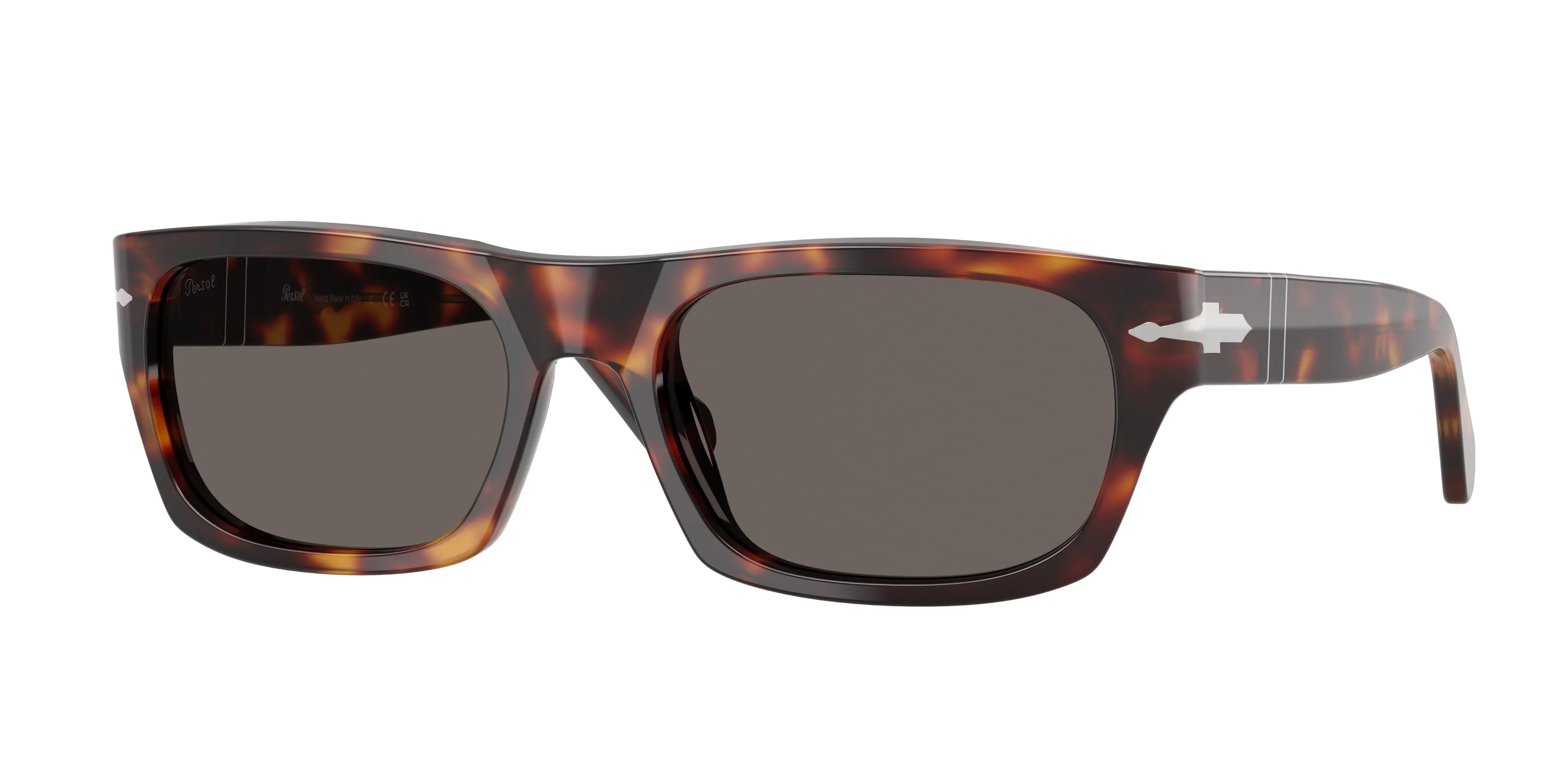 Persol PO3398S 24/B1 Occhiali da sole Acetato Tartaruga Grigio Squadrata Normale - immagine 1