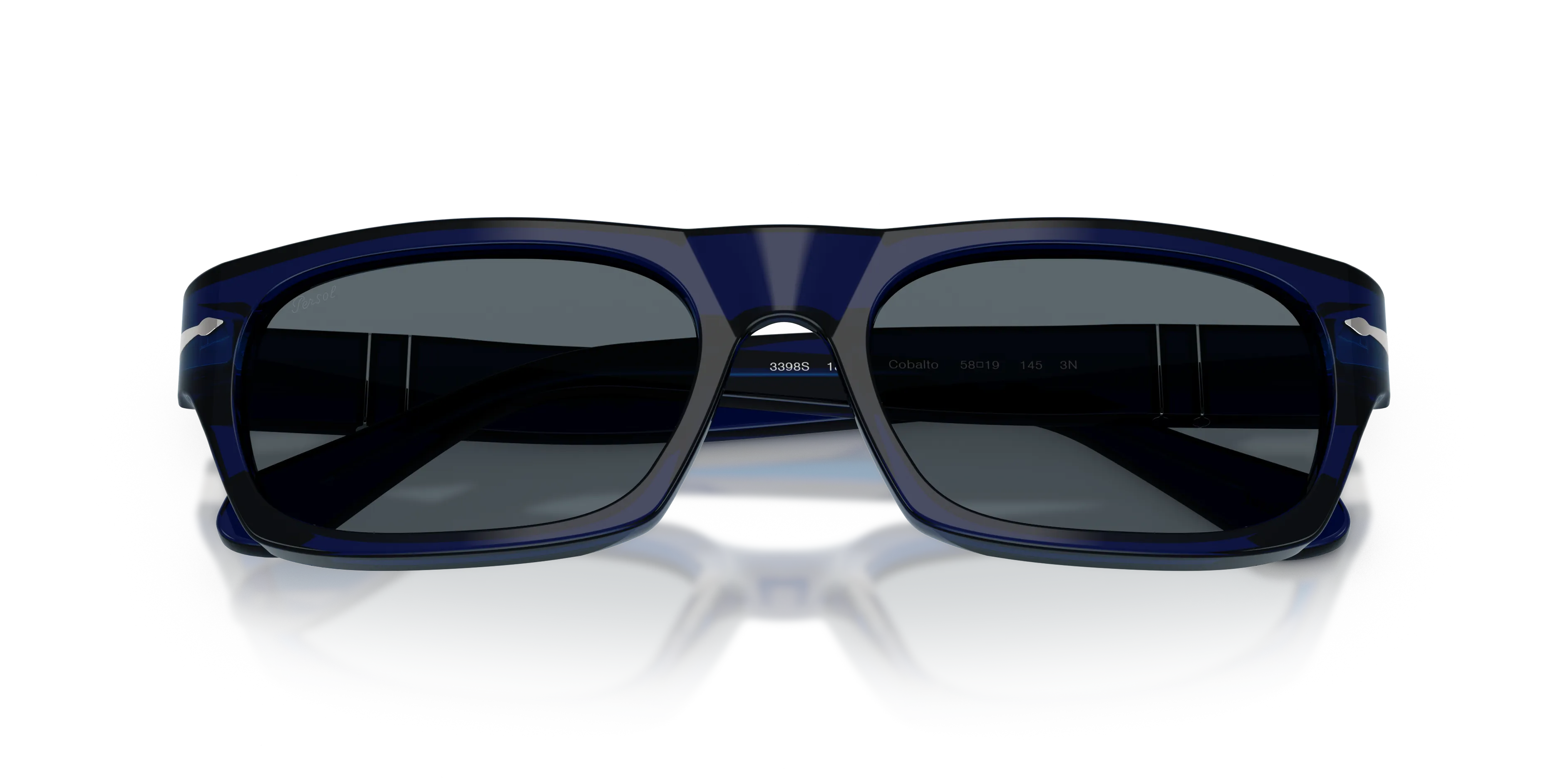 Persol PO3398S 181/R5 Occhiali da sole Acetato Blu Blu Squadrata Normale - immagine 2