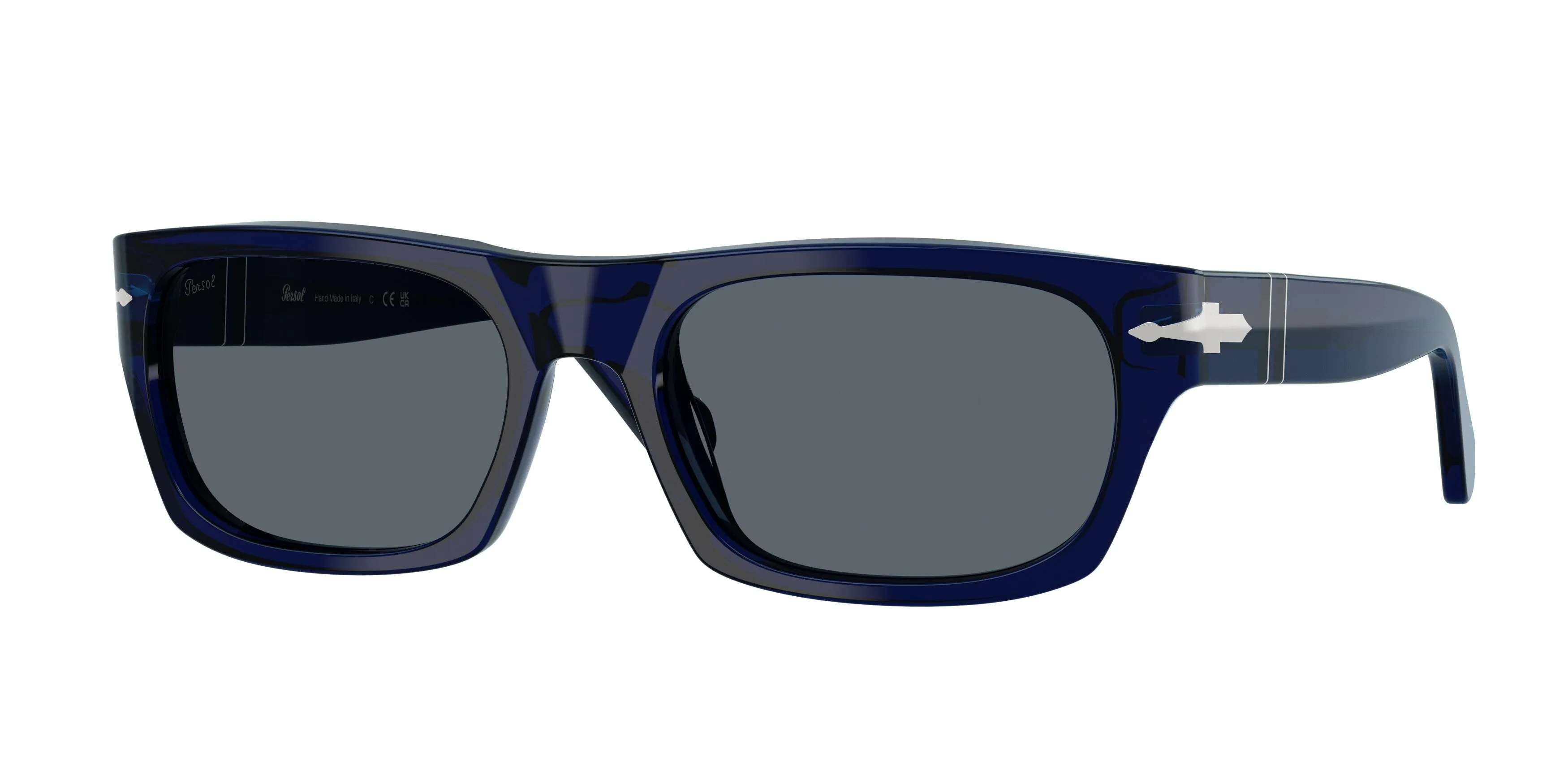 Persol PO3398S 181/R5 Occhiali da sole Acetato Blu Blu Squadrata Normale - immagine 1