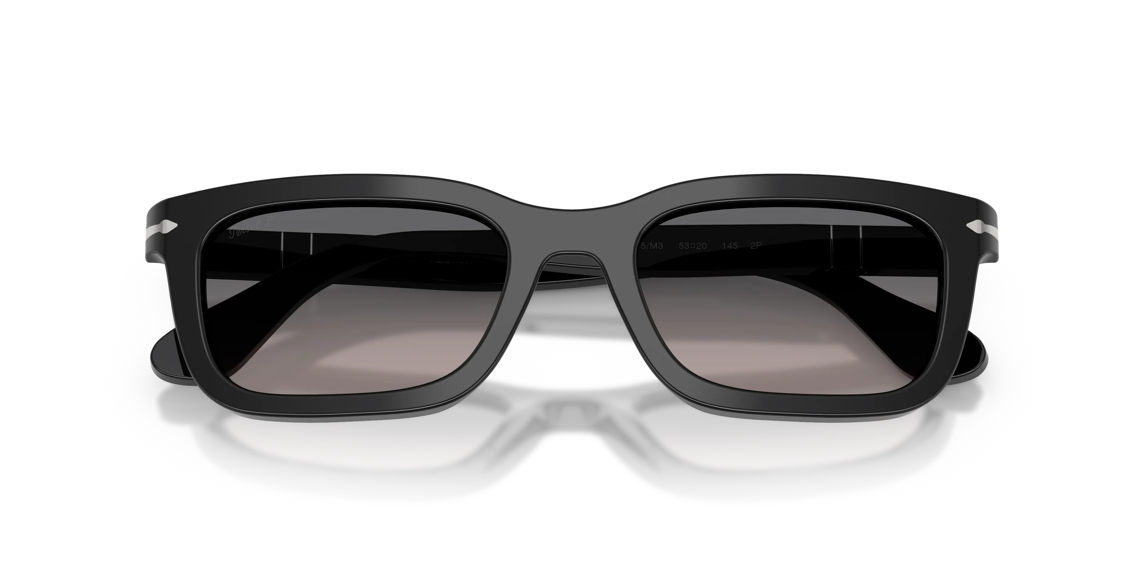 Persol PO3396S 95/M3 Occhiali da sole Acetato Nero Grigio Squadrata Polarizzata Sfumato - immagine 2
