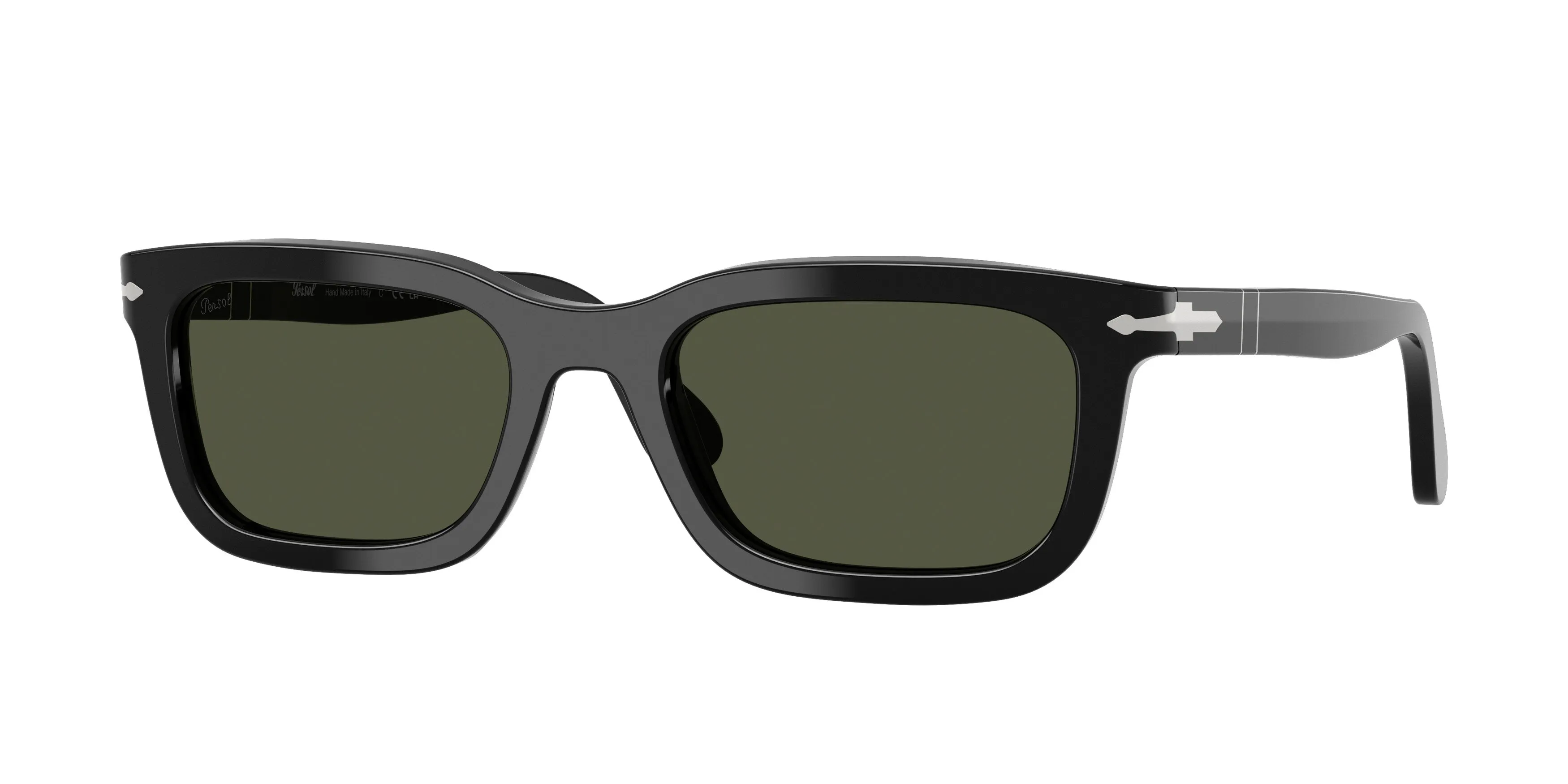 Persol PO3396S 95/31 Occhiali da sole Acetato Nero Verde Squadrata Normale - immagine 1