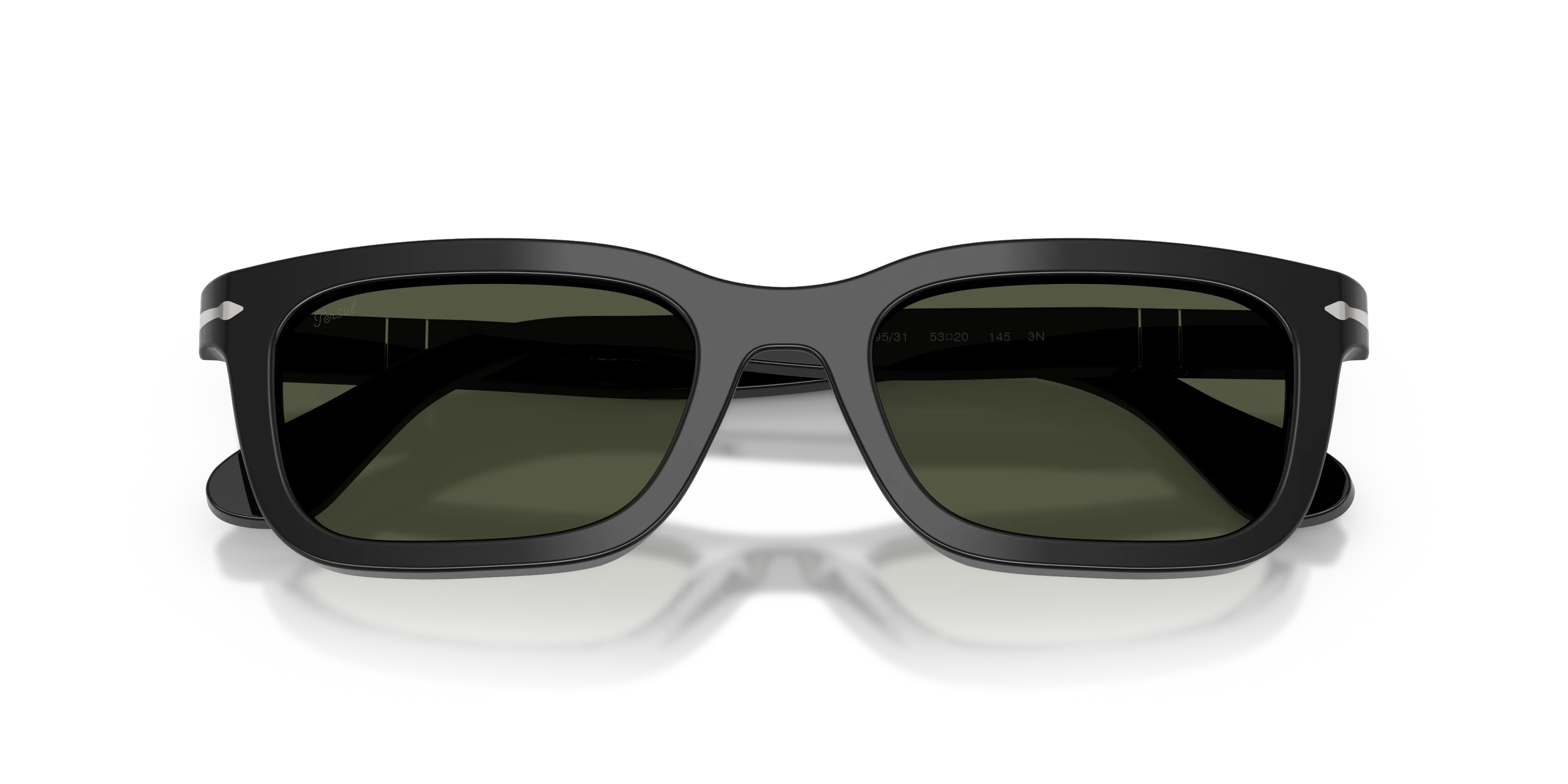 Persol PO3396S 95/31 Occhiali da sole Acetato Nero Verde Squadrata Normale - immagine 2