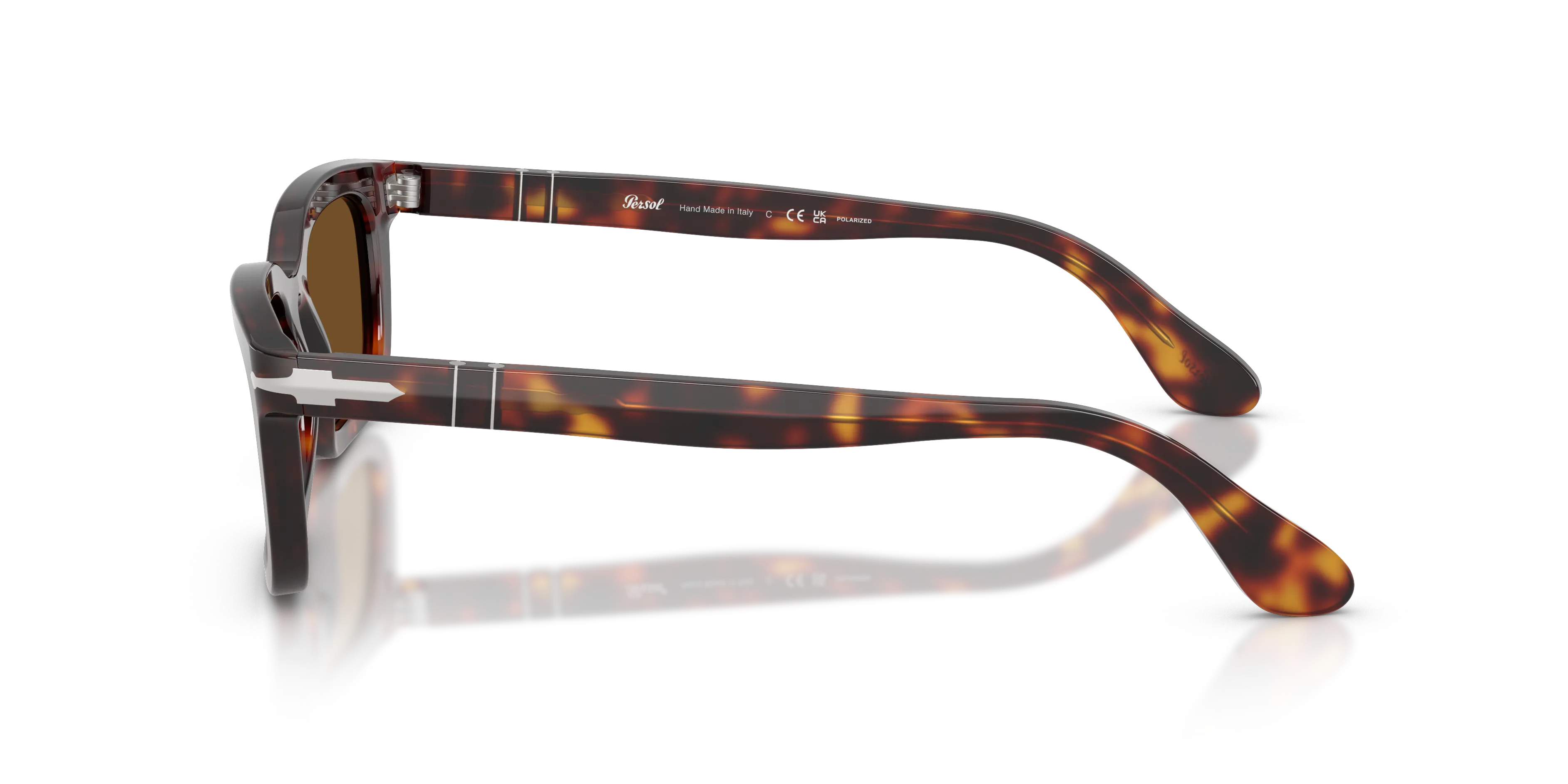 Persol PO3396S 24/57 Occhiali da sole Acetato Tartaruga Marrone Squadrata Polarizzata - immagine 4
