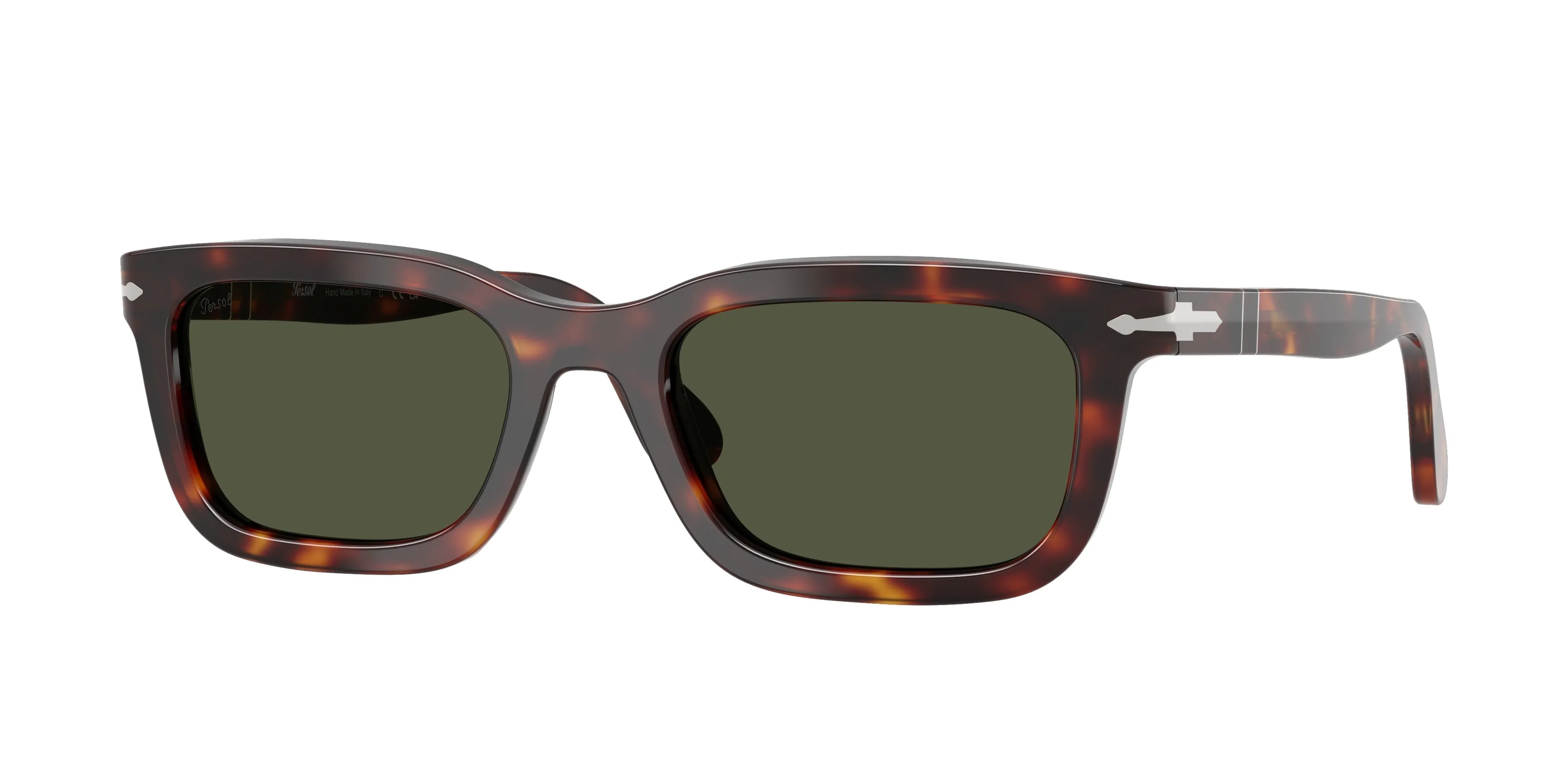 Persol PO3396S 24/31 Occhiali da sole Acetato Tartaruga Verde Squadrata Normale - immagine 1
