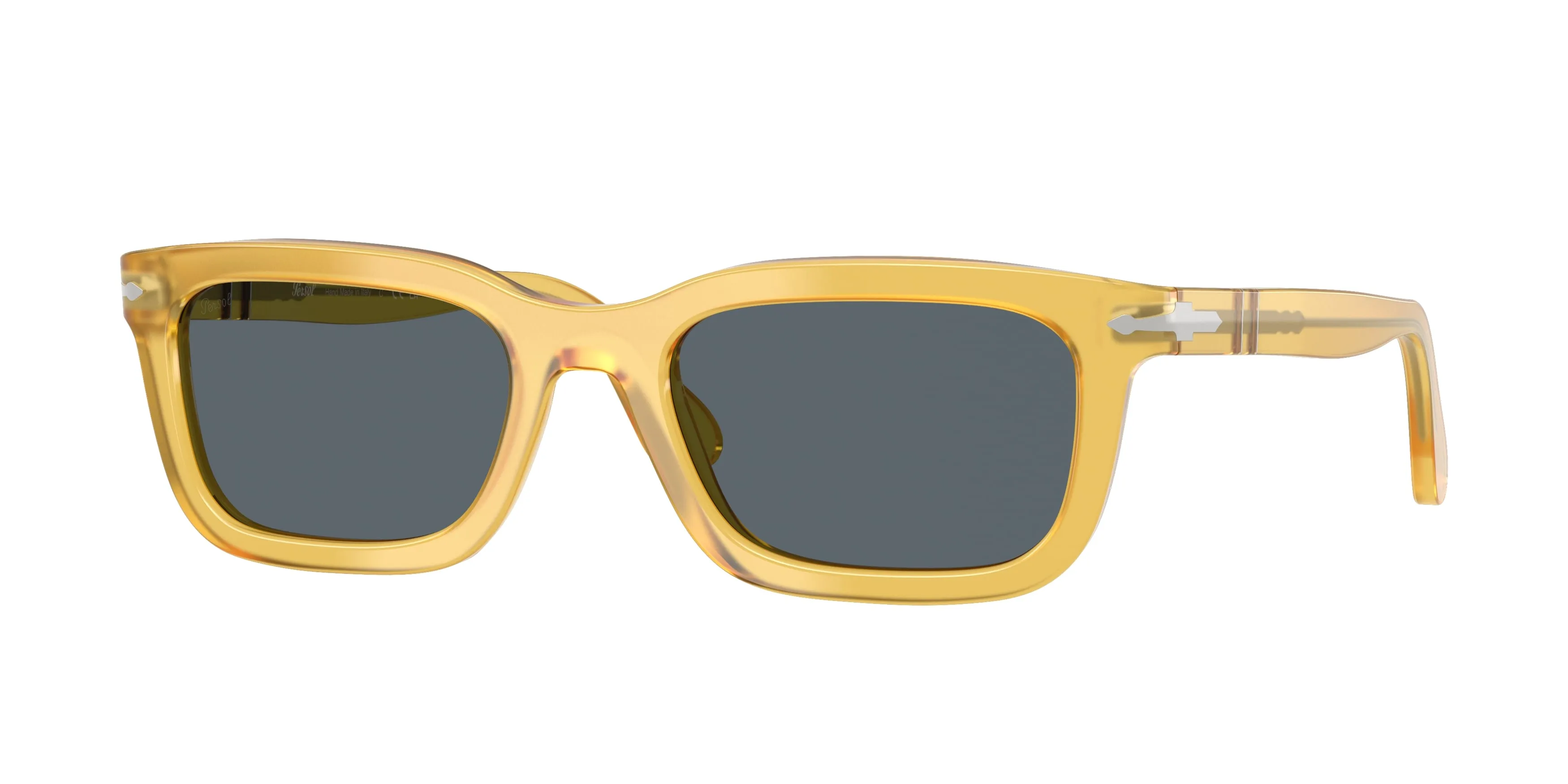 Persol PO3396S 204/R5 Occhiali da sole Acetato Giallo Blu Squadrata Normale - immagine 1