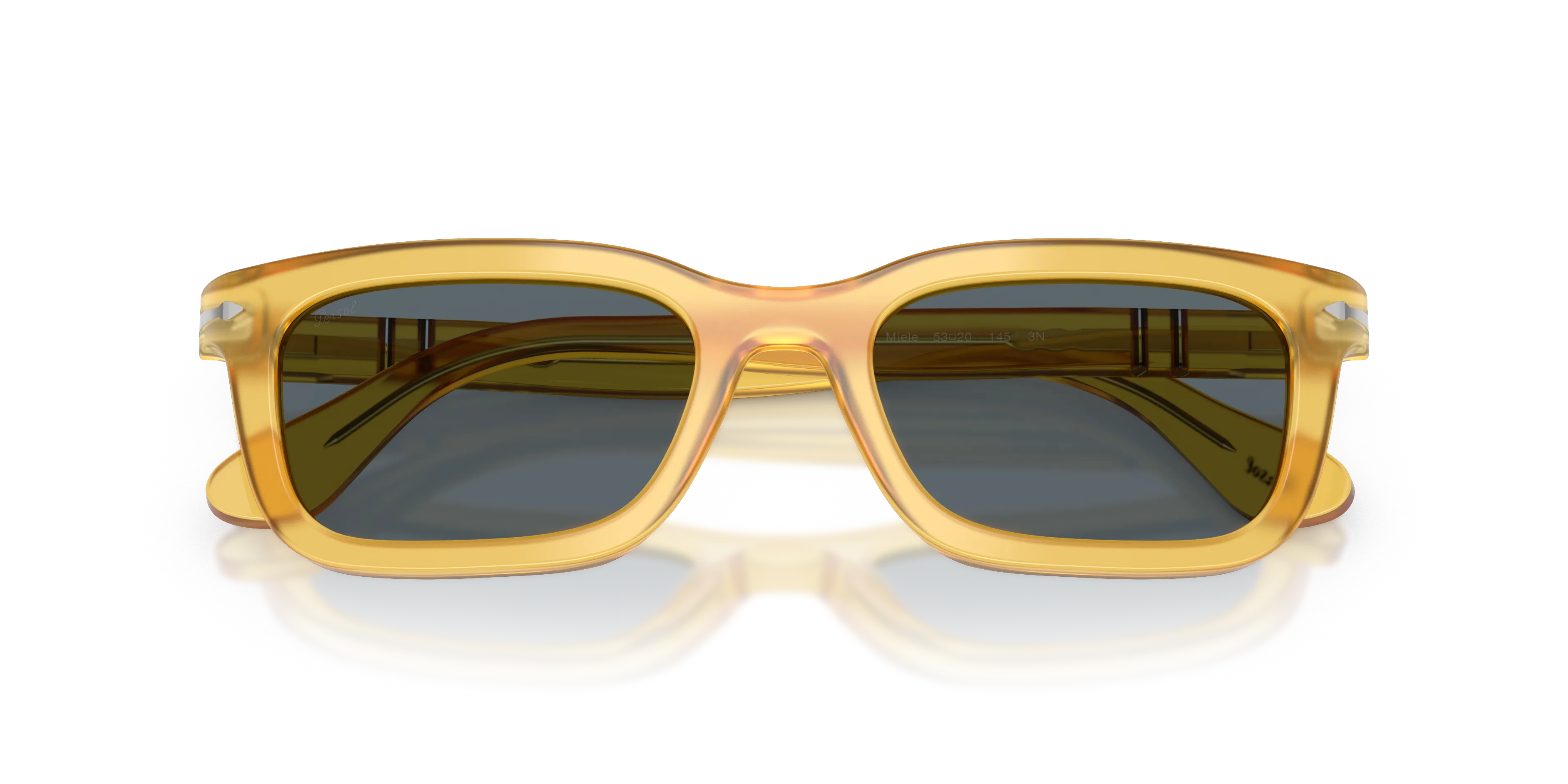 Persol PO3396S 204/R5 Occhiali da sole Acetato Giallo Blu Squadrata Normale - immagine 2