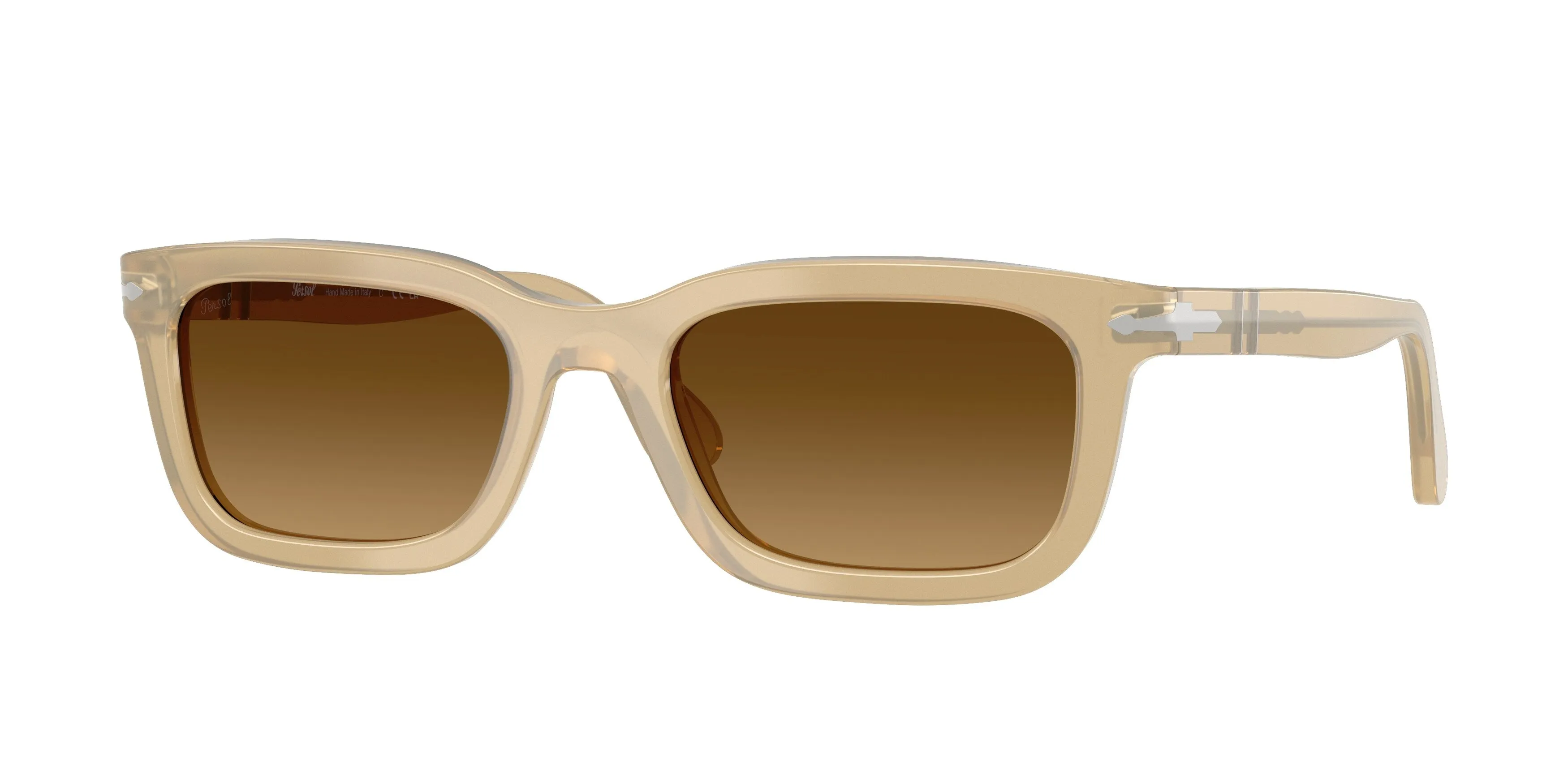 Persol PO3396S 116985 Occhiali da sole Acetato Marrone Marrone Squadrata Normale Sfumato - immagine 1