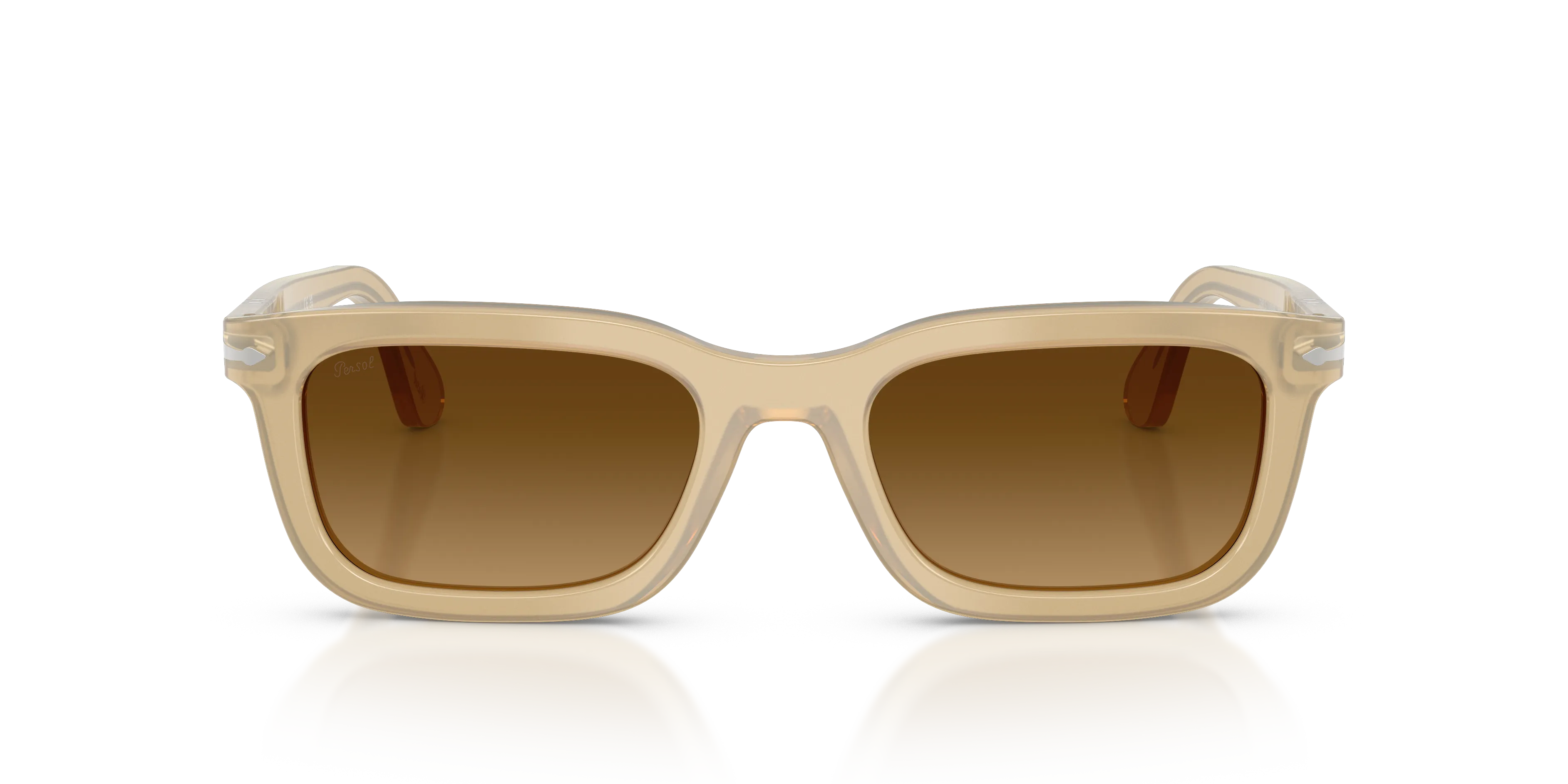 Persol PO3396S 116985 Occhiali da sole Acetato Marrone Marrone Squadrata Normale Sfumato - immagine 3
