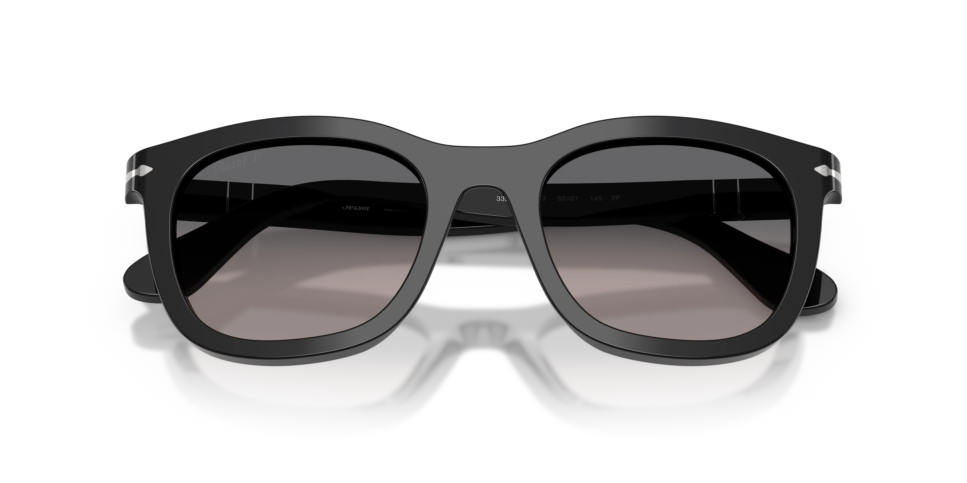 Persol PO3395S 95/M3 Occhiali da sole Acetato Nero Grigio Pantos Polarizzata Sfumato - immagine 2