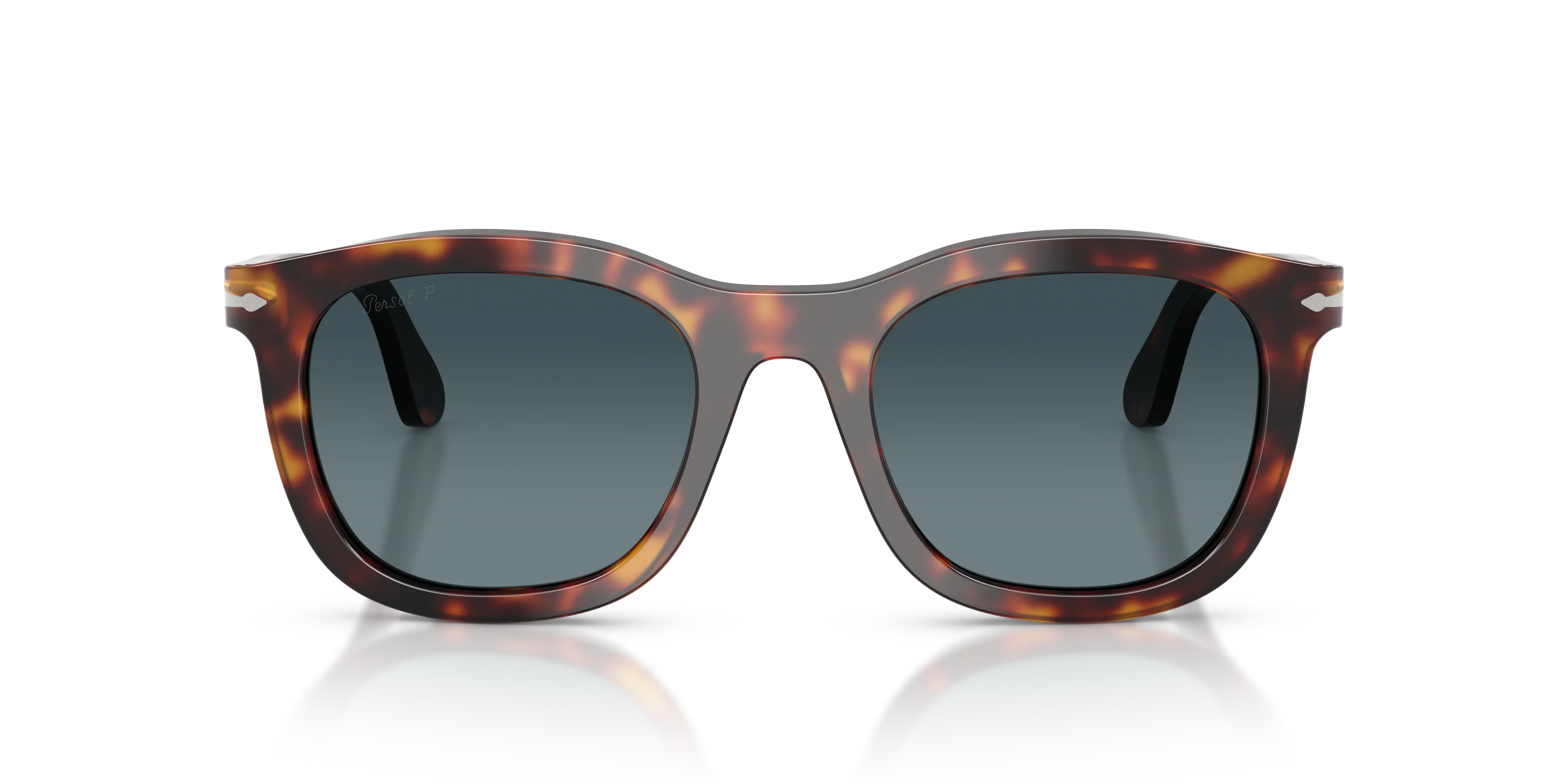 Persol PO3395S 24/S3 Occhiali da sole Acetato Tartaruga Blu Pantos Polarizzata Sfumato - immagine 3