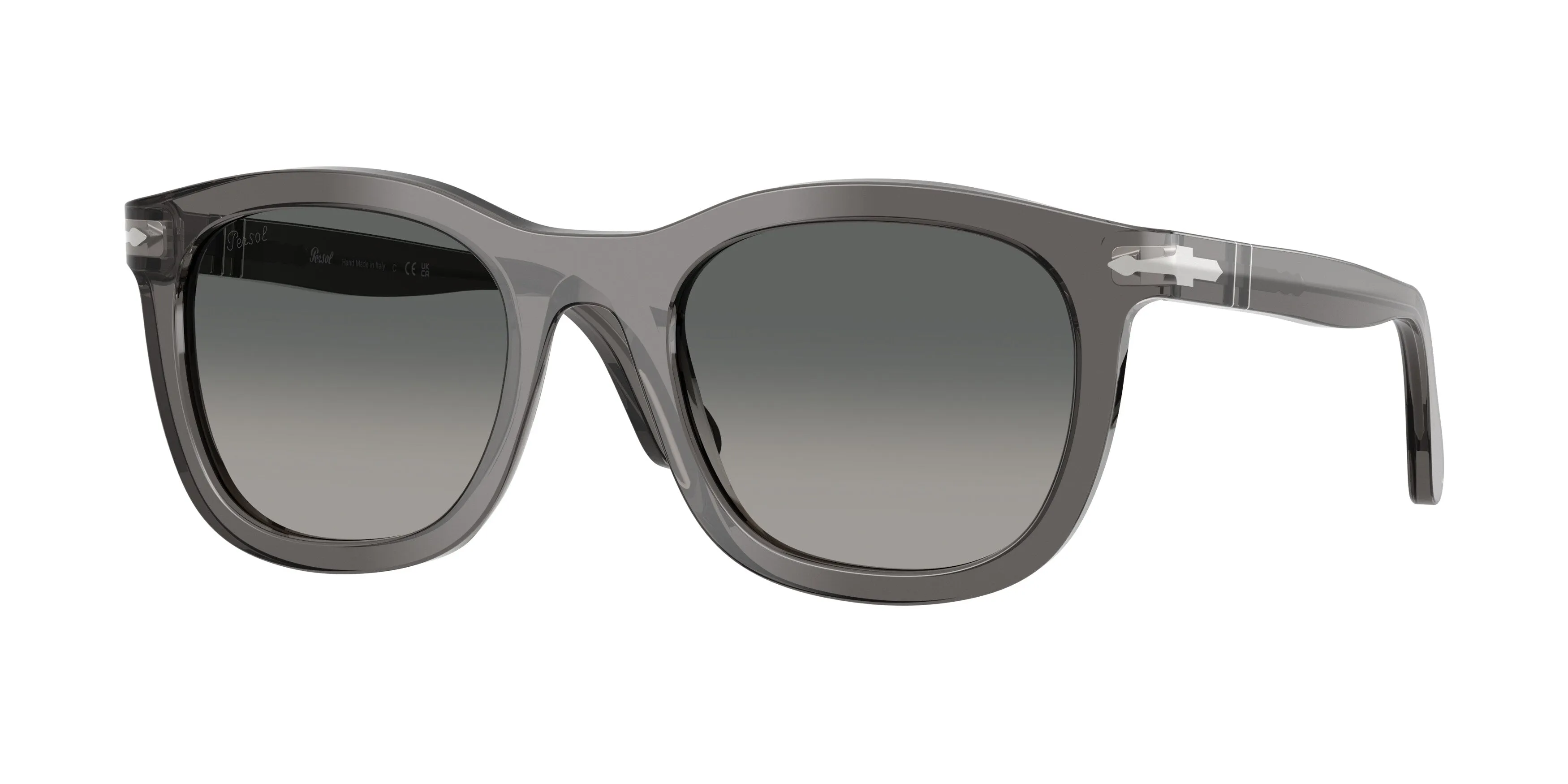 Persol PO3395S 119671 Occhiali da sole Acetato Grigio Grigio Pantos Normale Sfumato - immagine 1