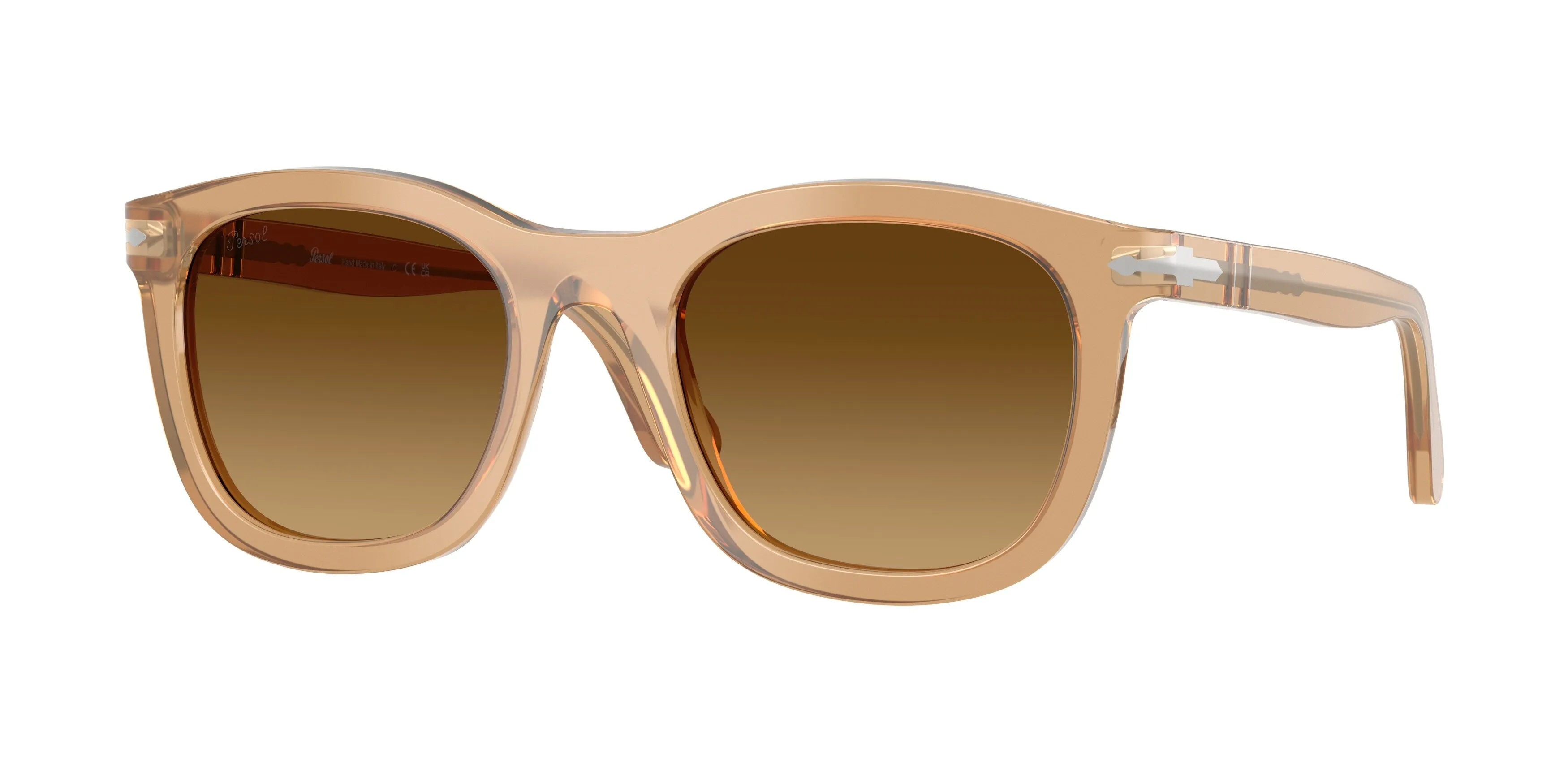 Persol PO3395S 116985 Occhiali da sole Acetato Marrone Marrone Pantos Normale Sfumato - immagine 1