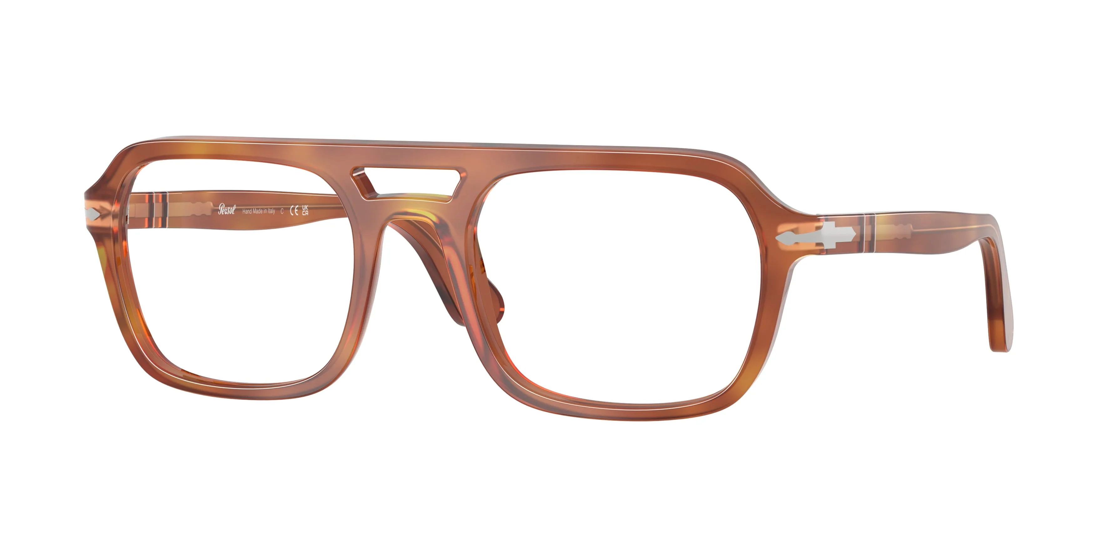 Persol PO3394V 96 Montature da vista Acetato Marrone Trasparente Squadrata Normale - immagine 1