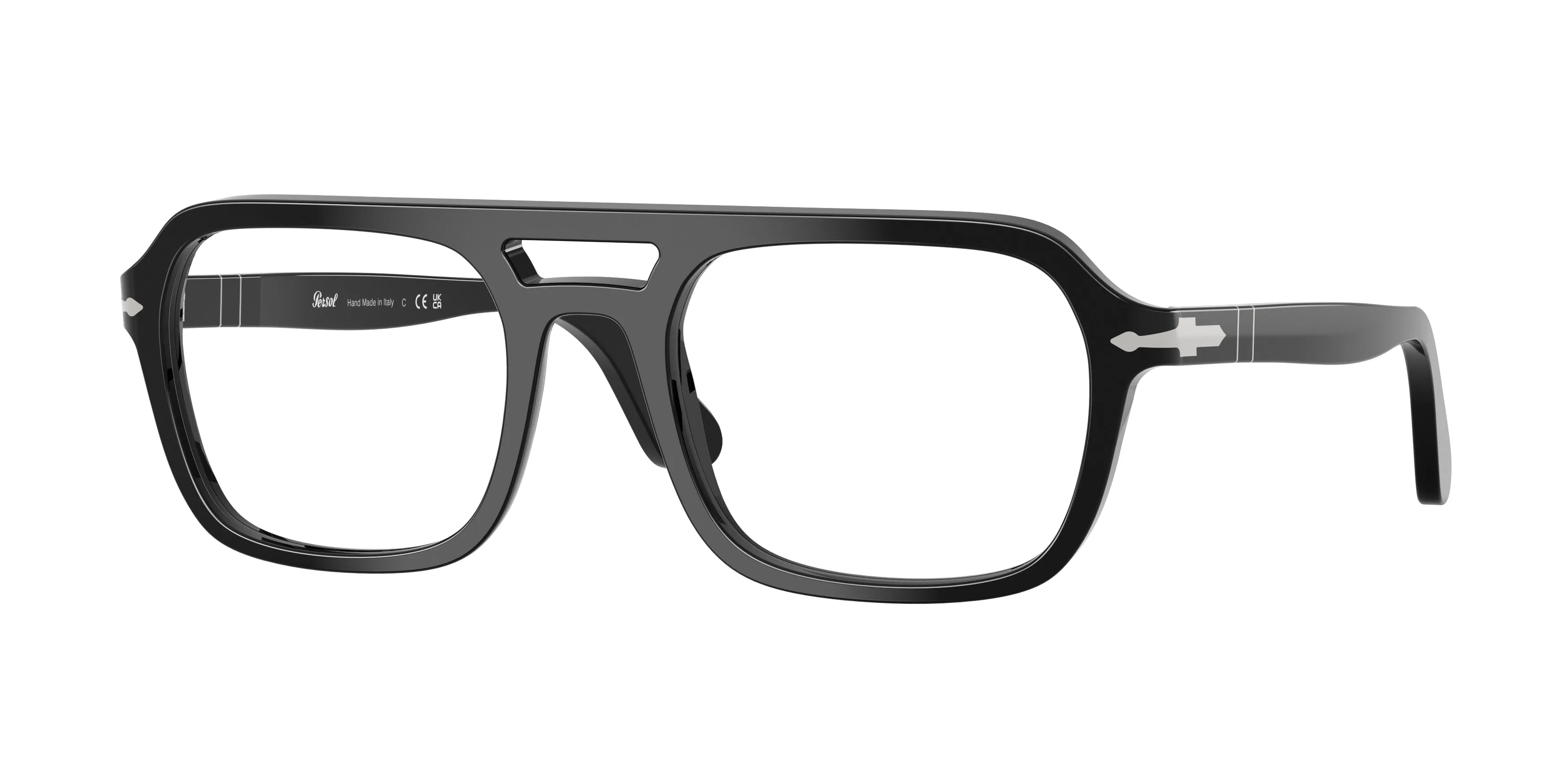 Persol PO3394V 95 Montature da vista Acetato Nero Trasparente Squadrata Normale - immagine 1