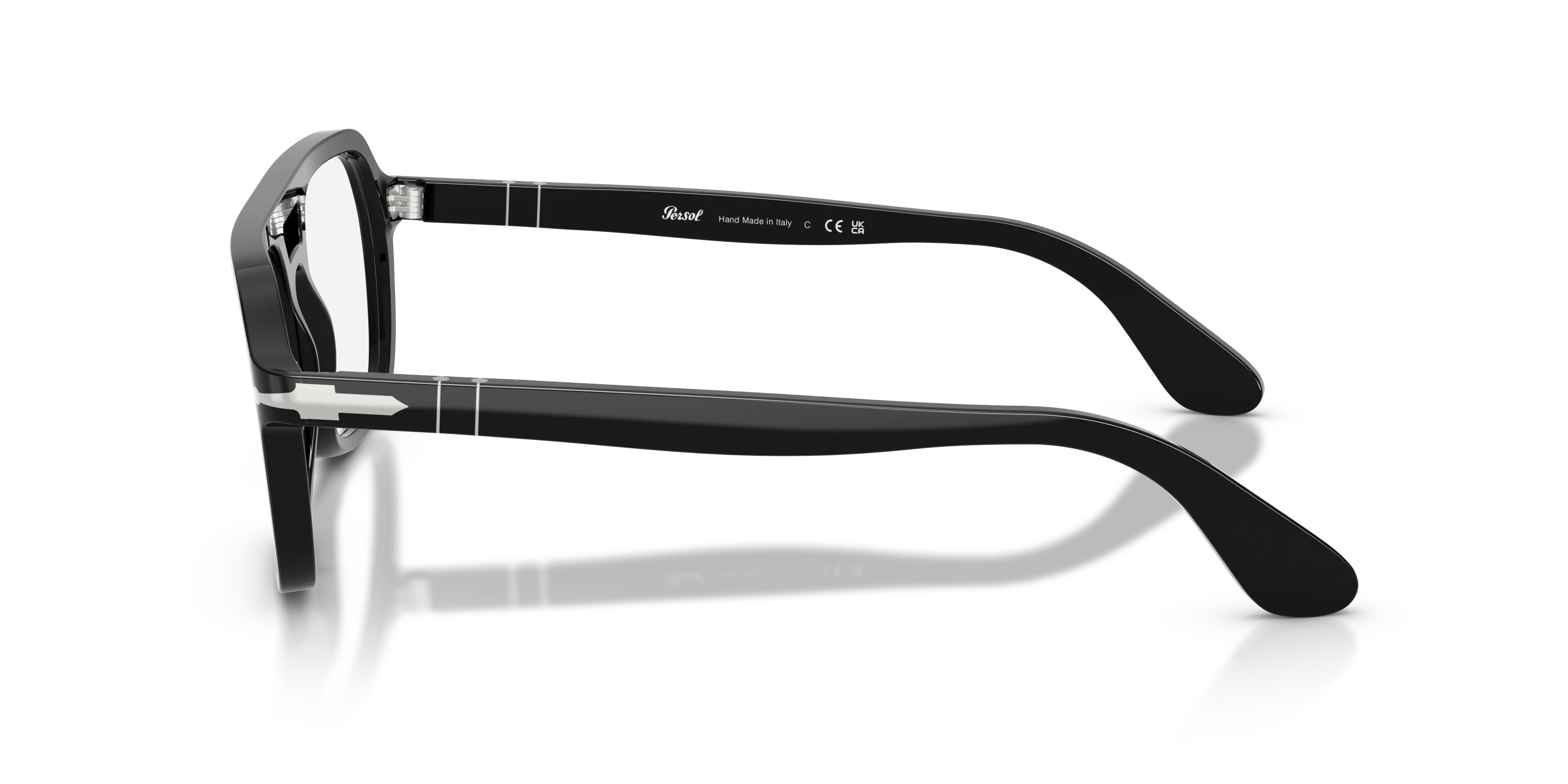 Persol PO3394V 95 Montature da vista Acetato Nero Trasparente Squadrata Normale - immagine 4