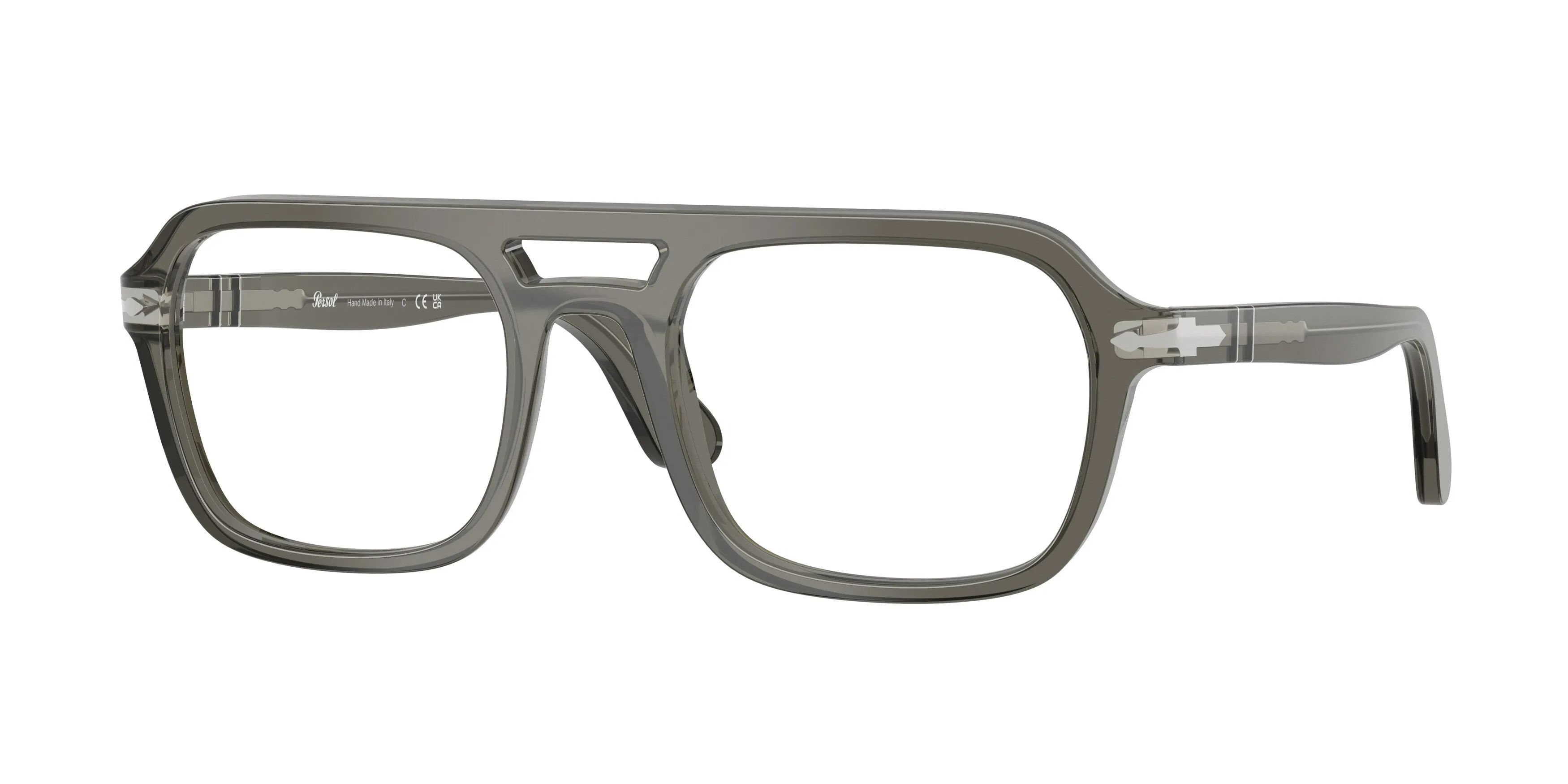 Persol PO3394V 1103 Montature da vista Acetato Grigio Trasparente Squadrata Normale - immagine 1
