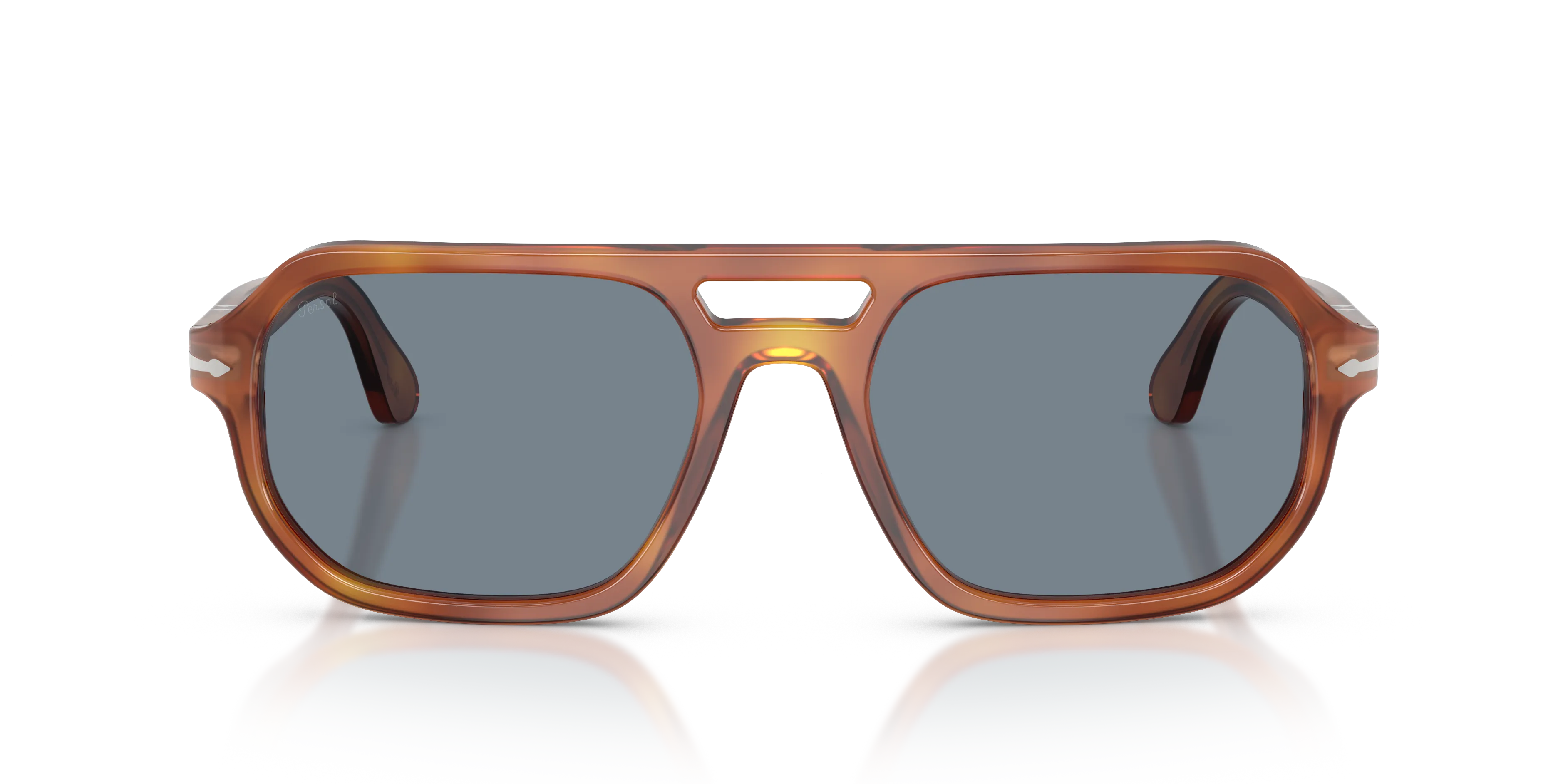Persol PO3393S GUIDO 96/56 Occhiali da sole Acetato Marrone Blu Pillow Normale - immagine 3