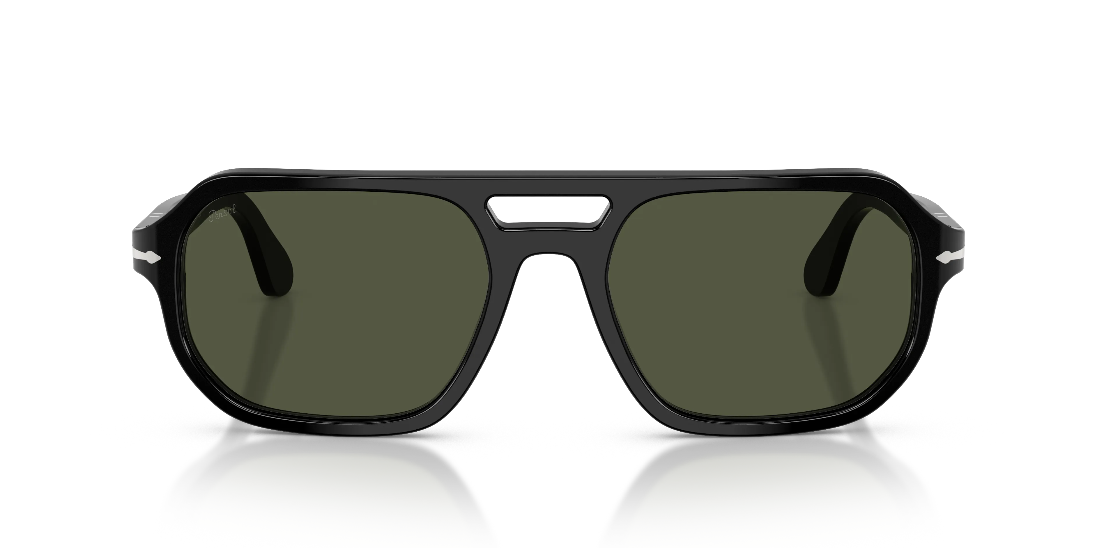 Persol PO3393S GUIDO 95/31 Occhiali da sole Acetato Nero Verde Pillow Normale - immagine 3