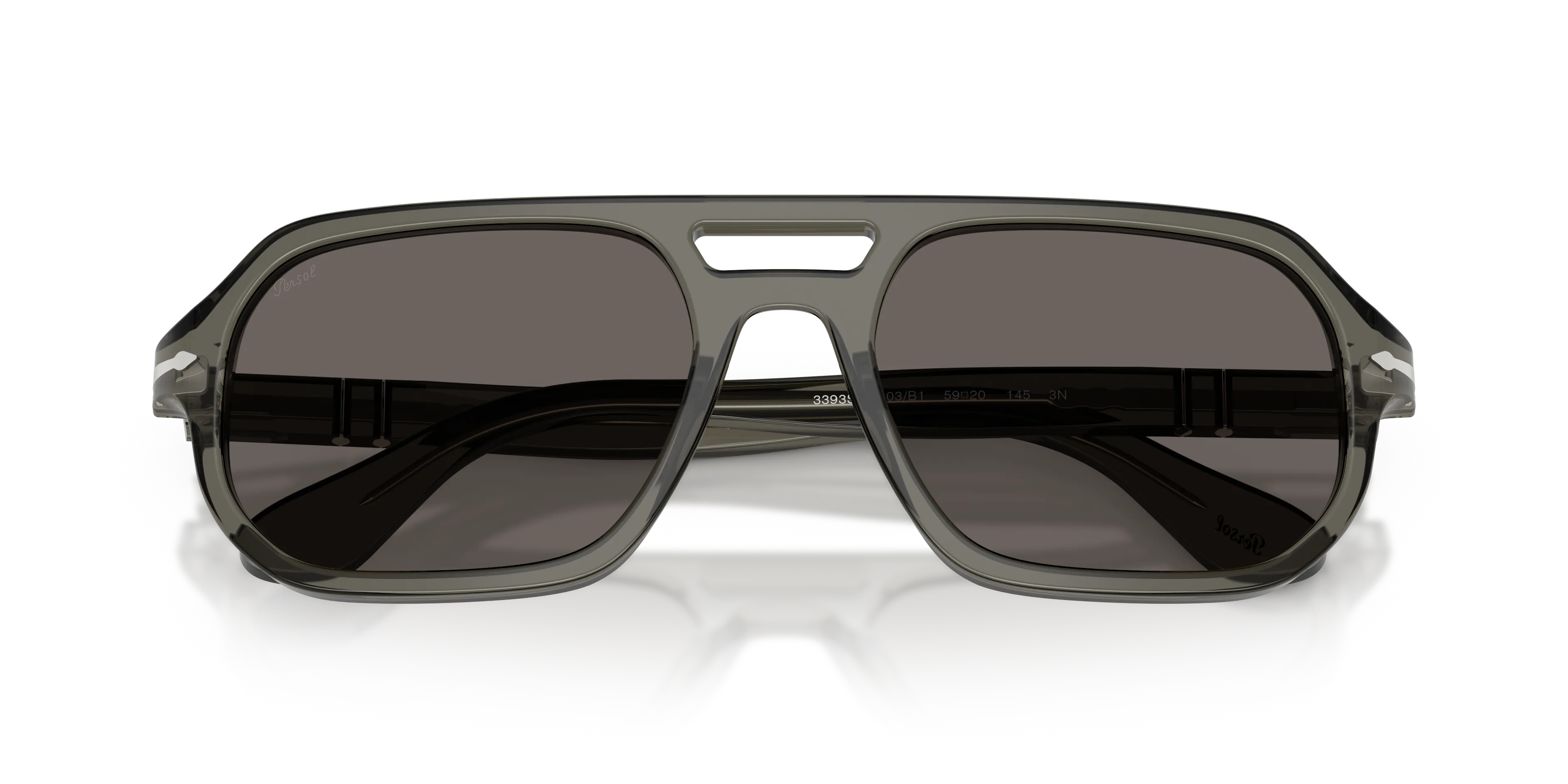 Persol PO3393S GUIDO 1103B1 Occhiali da sole Acetato Grigio Grigio Pillow Normale - immagine 2