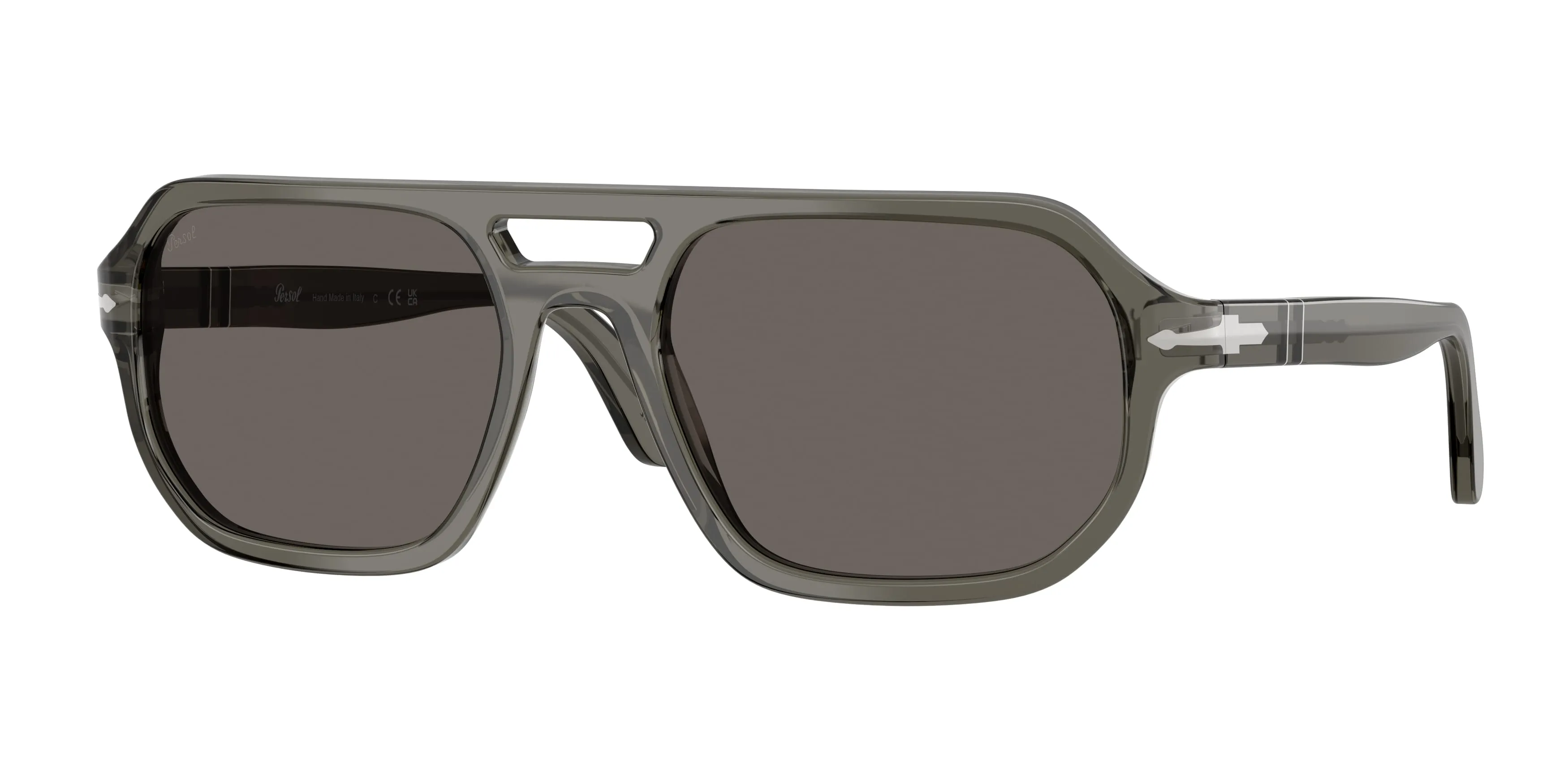 Persol PO3393S GUIDO 1103B1 Occhiali da sole Acetato Grigio Grigio Pillow Normale - immagine 1