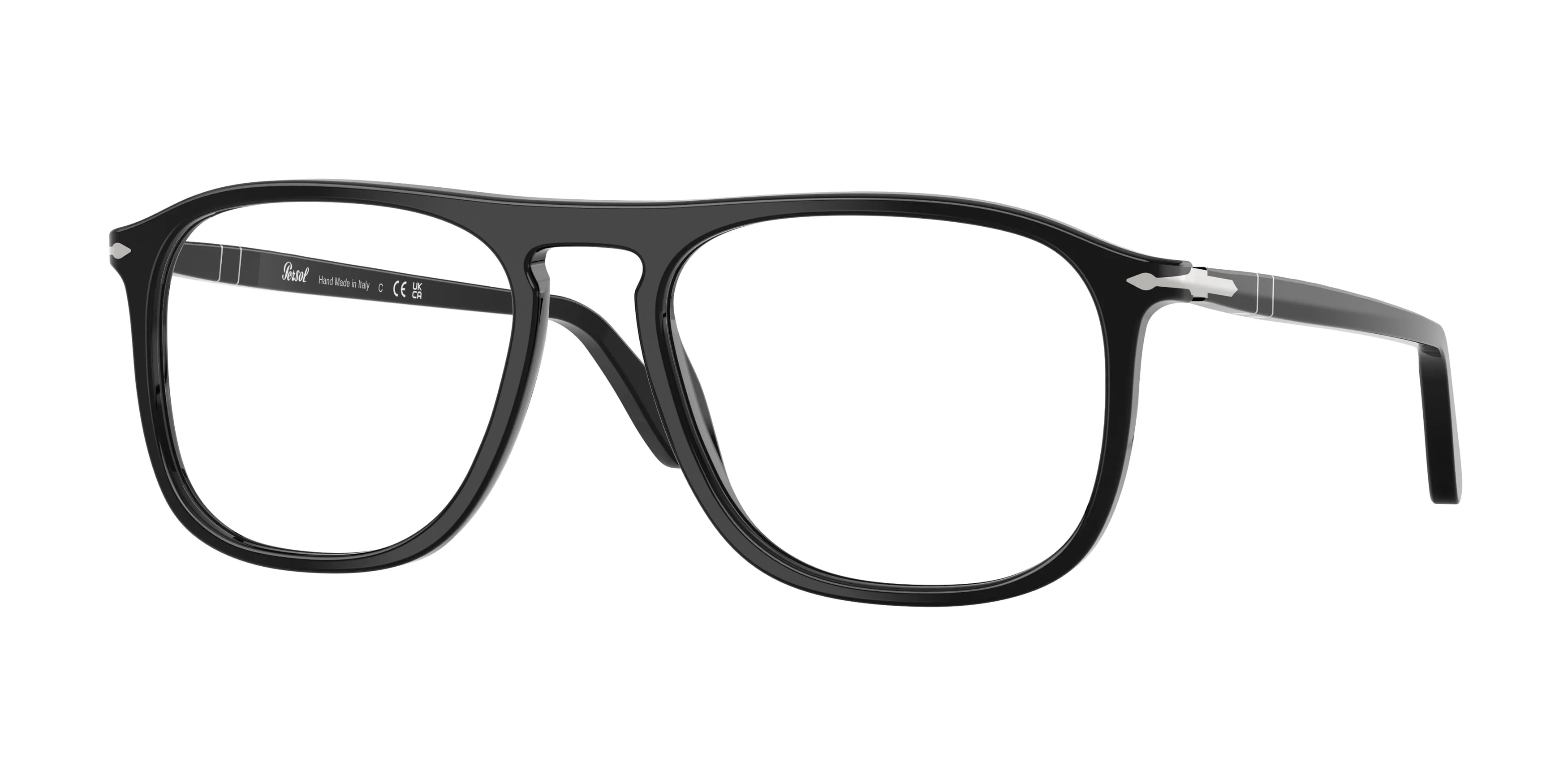 Persol PO3392V 95 Montature da vista Acetato Nero Trasparente Squadrata Normale - immagine 1