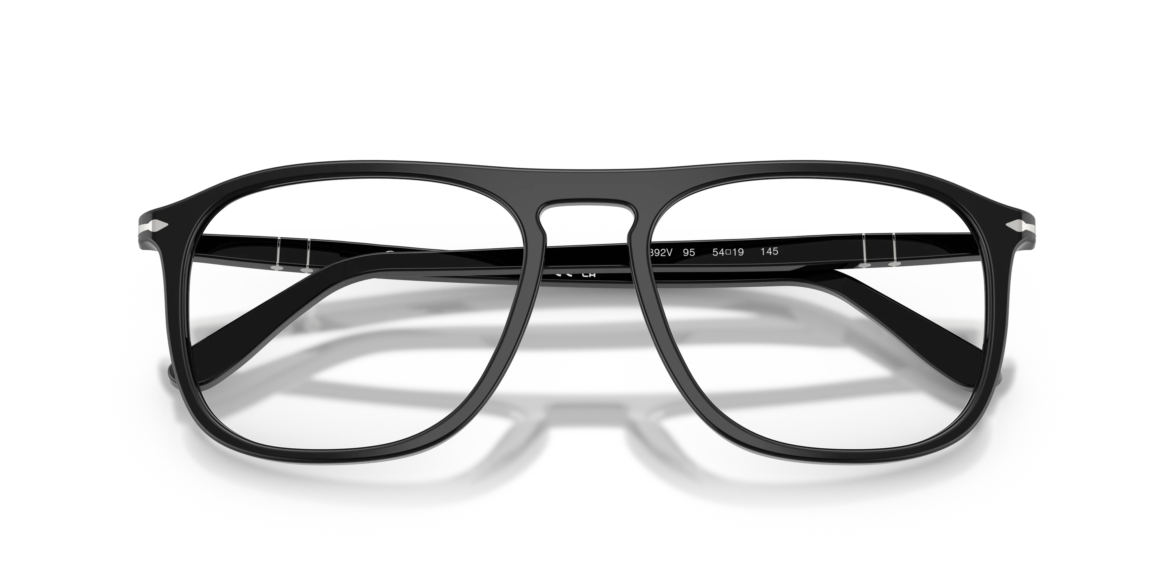 Persol PO3392V 95 Montature da vista Acetato Nero Trasparente Squadrata Normale - immagine 2