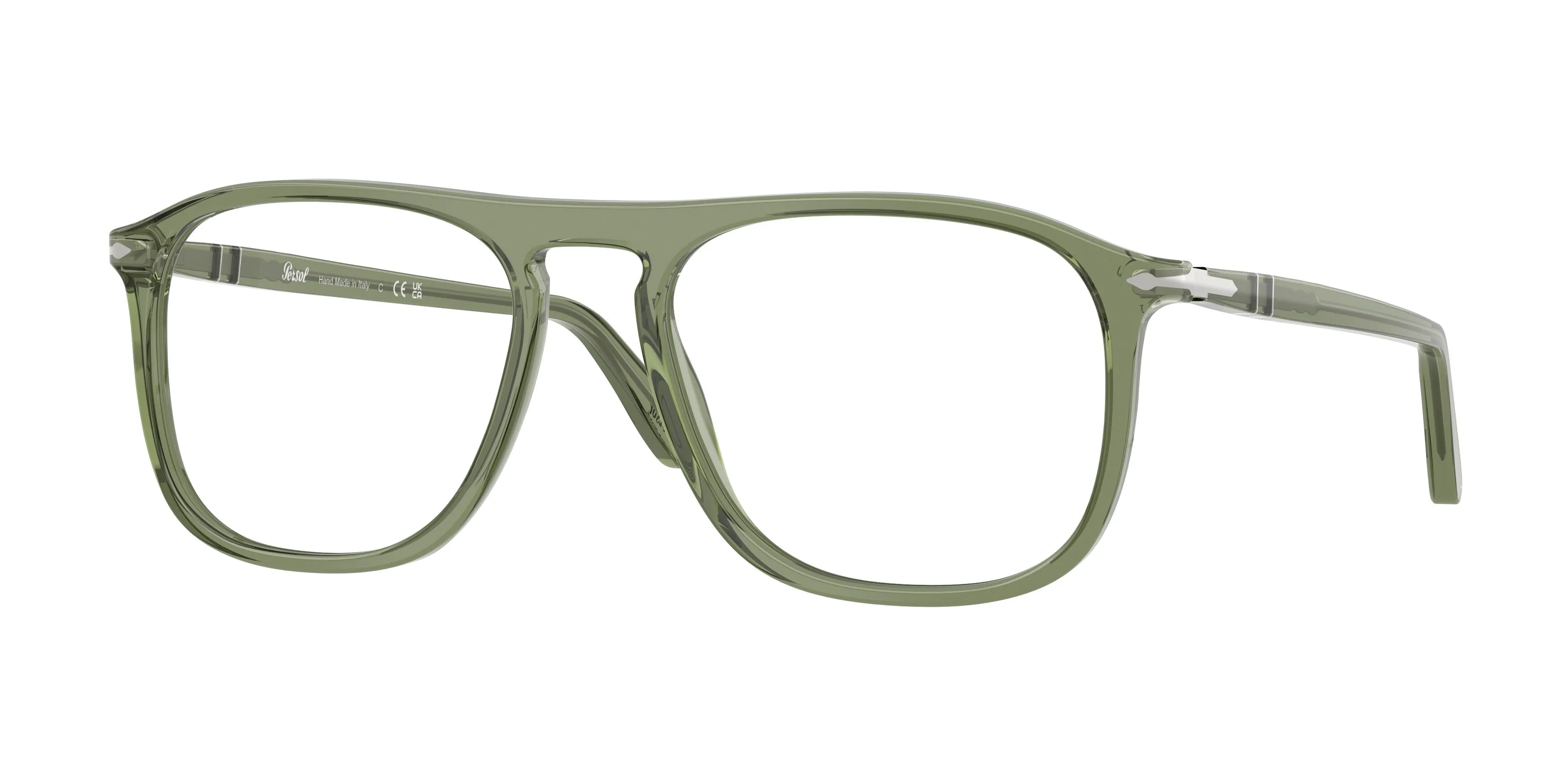 Persol PO3392V 1226 Montature da vista Acetato Verde Trasparente Squadrata Normale - immagine 1