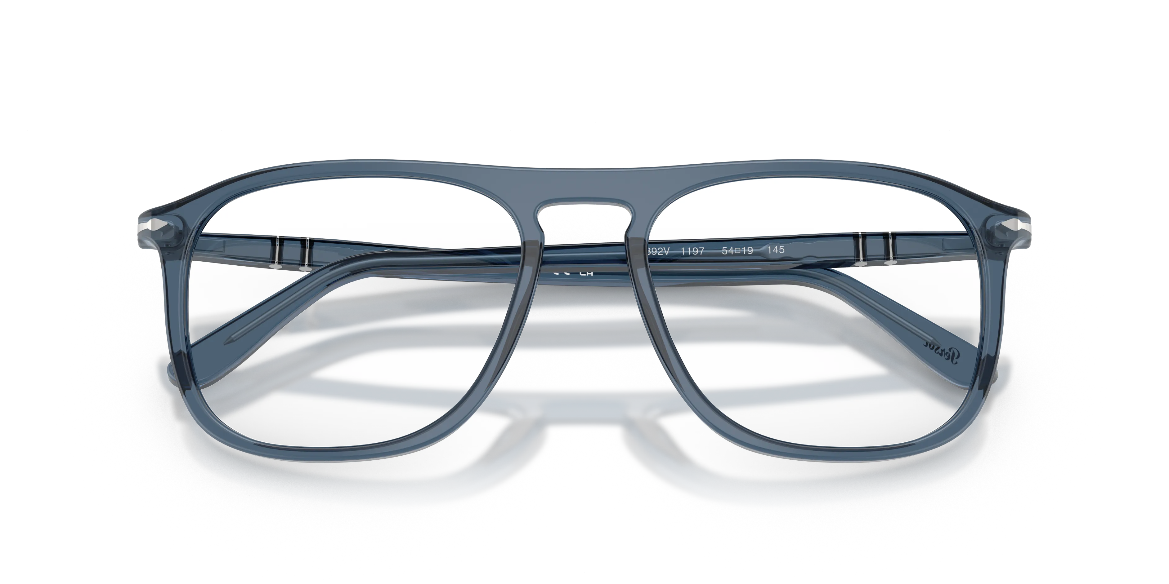 Persol PO3392V 1197 Montature da vista Acetato Blu Trasparente Squadrata Normale - immagine 2