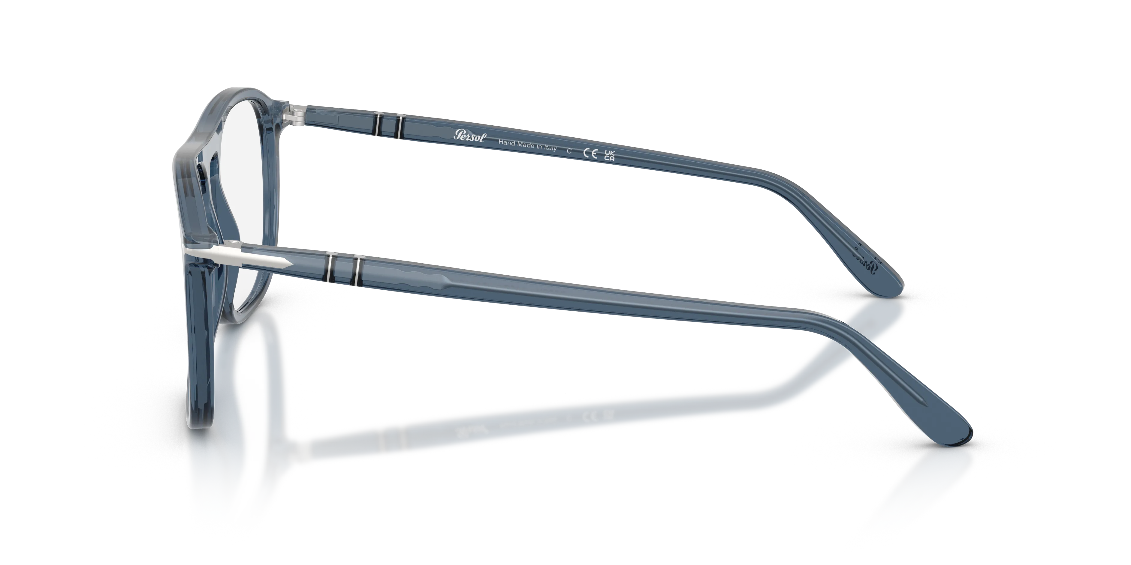 Persol PO3392V 1197 Montature da vista Acetato Blu Trasparente Squadrata Normale - immagine 4