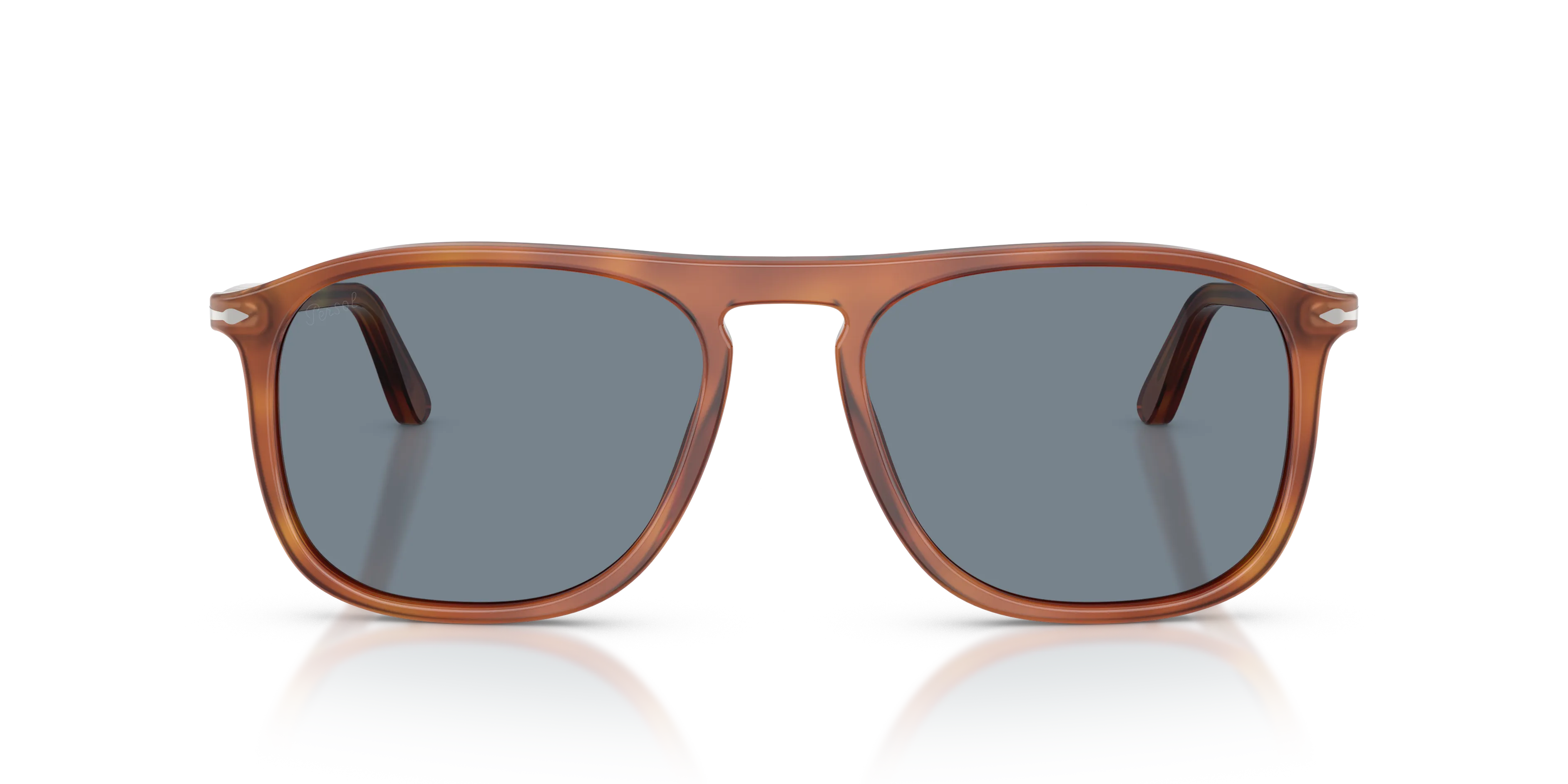 Persol PO3392S 96/56 Occhiali da sole Acetato Marrone Blu Squadrata Normale - immagine 3