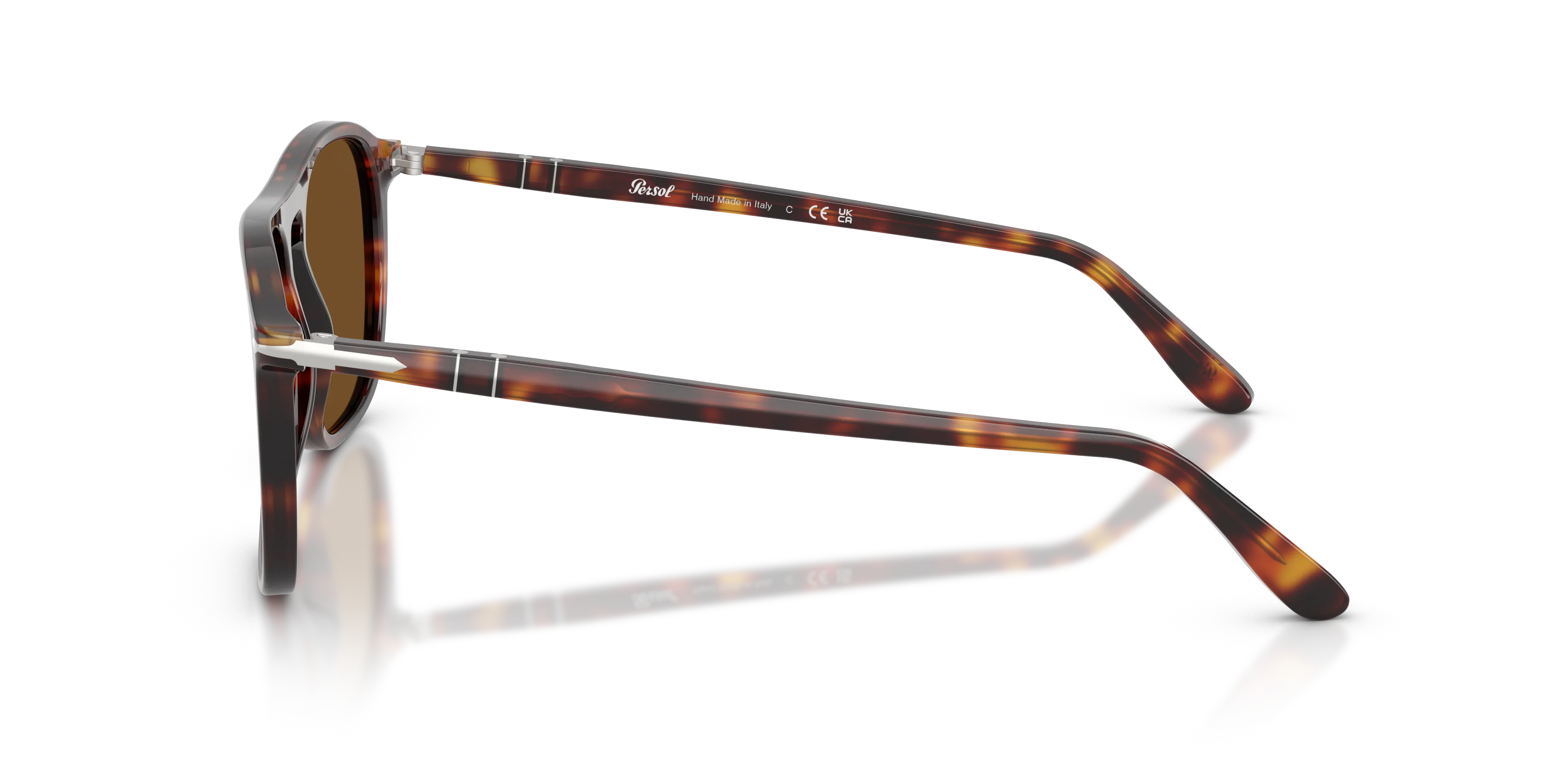Persol PO3392S 24/57 Occhiali da sole Acetato Tartaruga Marrone Squadrata Polarizzata - immagine 4