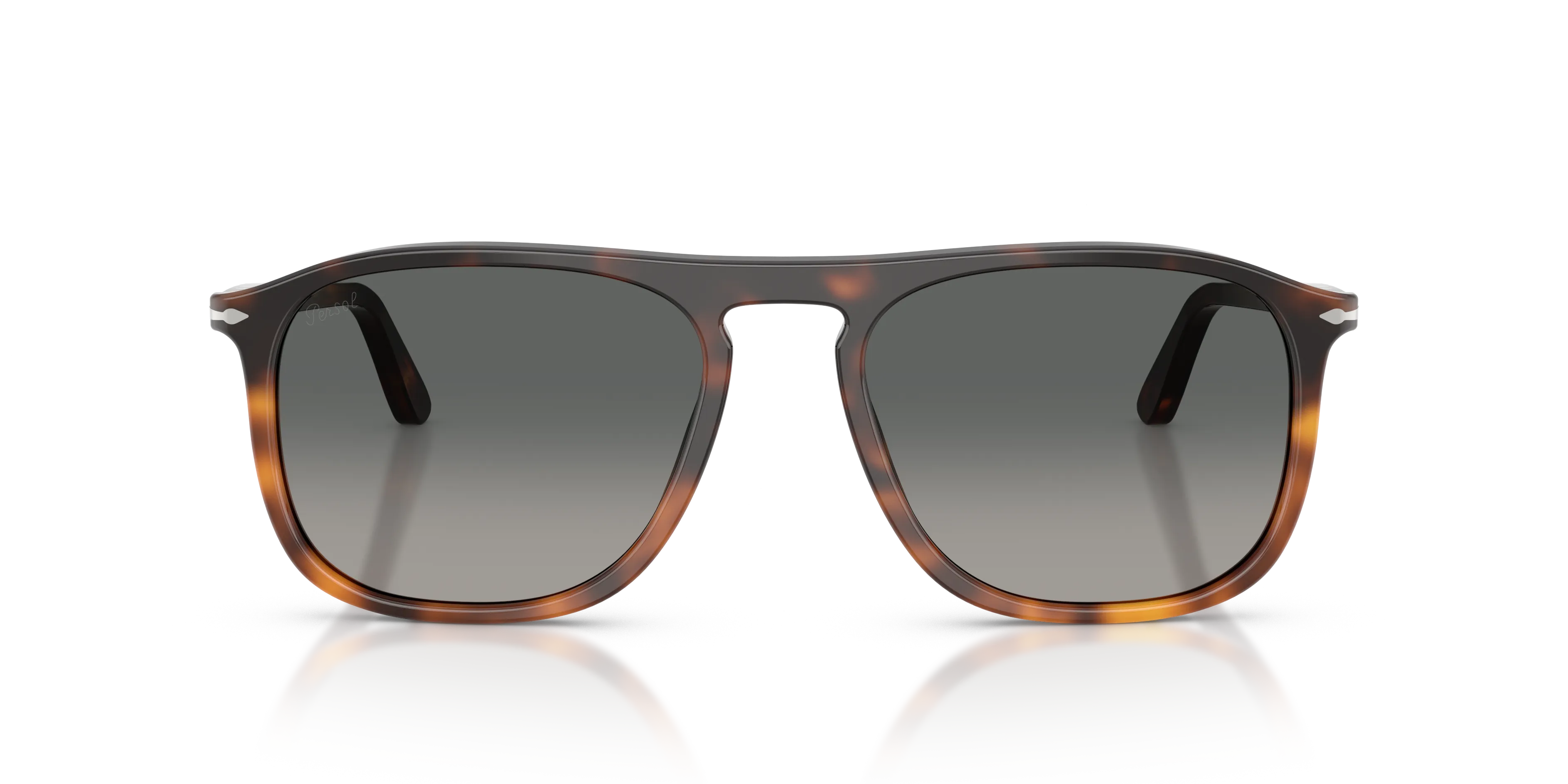 Persol PO3392S 116071 Occhiali da sole Acetato Oro Grigio Squadrata Normale Sfumato - immagine 3