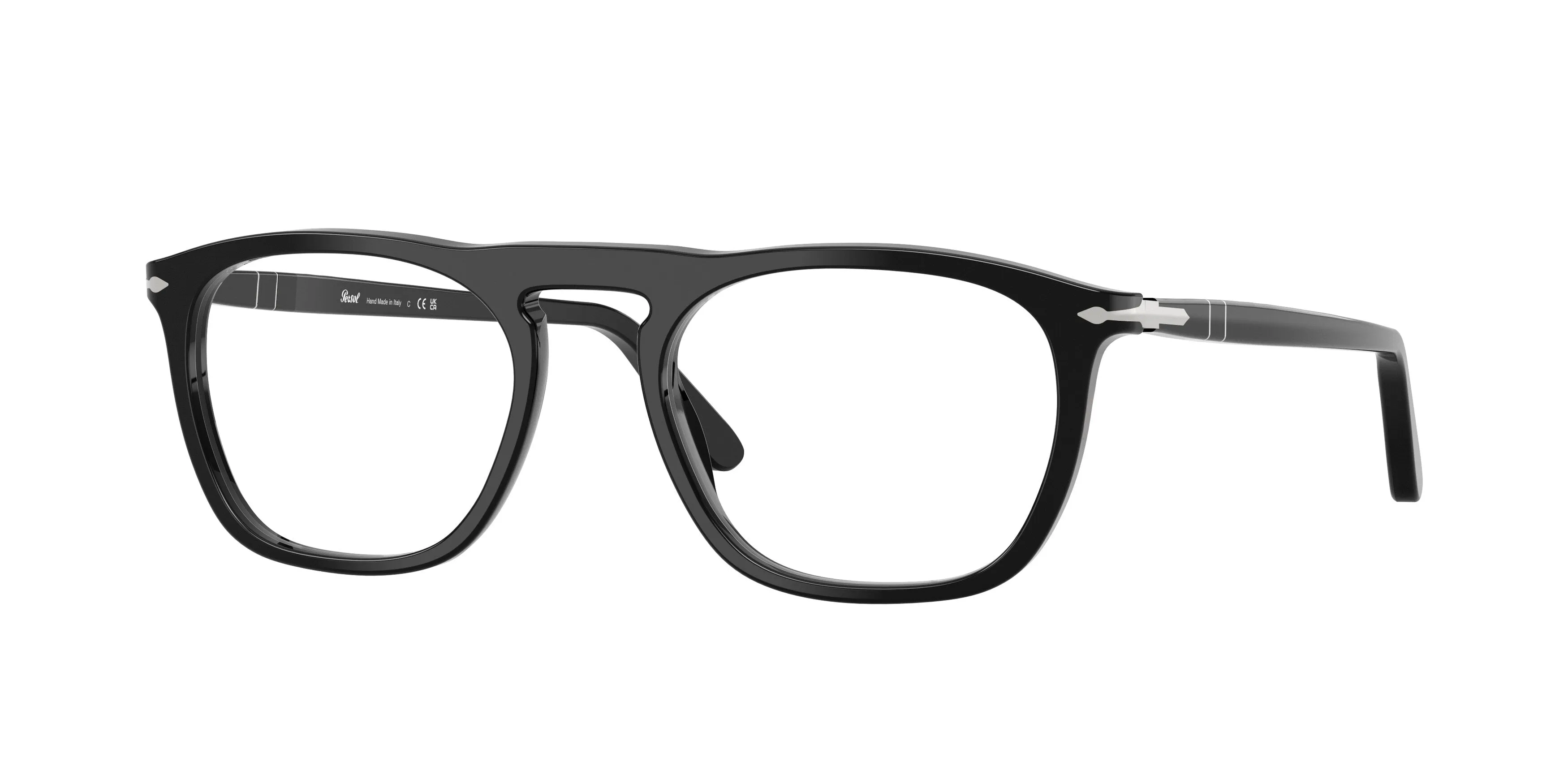 Persol PO3391V 95 Montature da vista Acetato Nero Trasparente Squadrata Normale - immagine 1