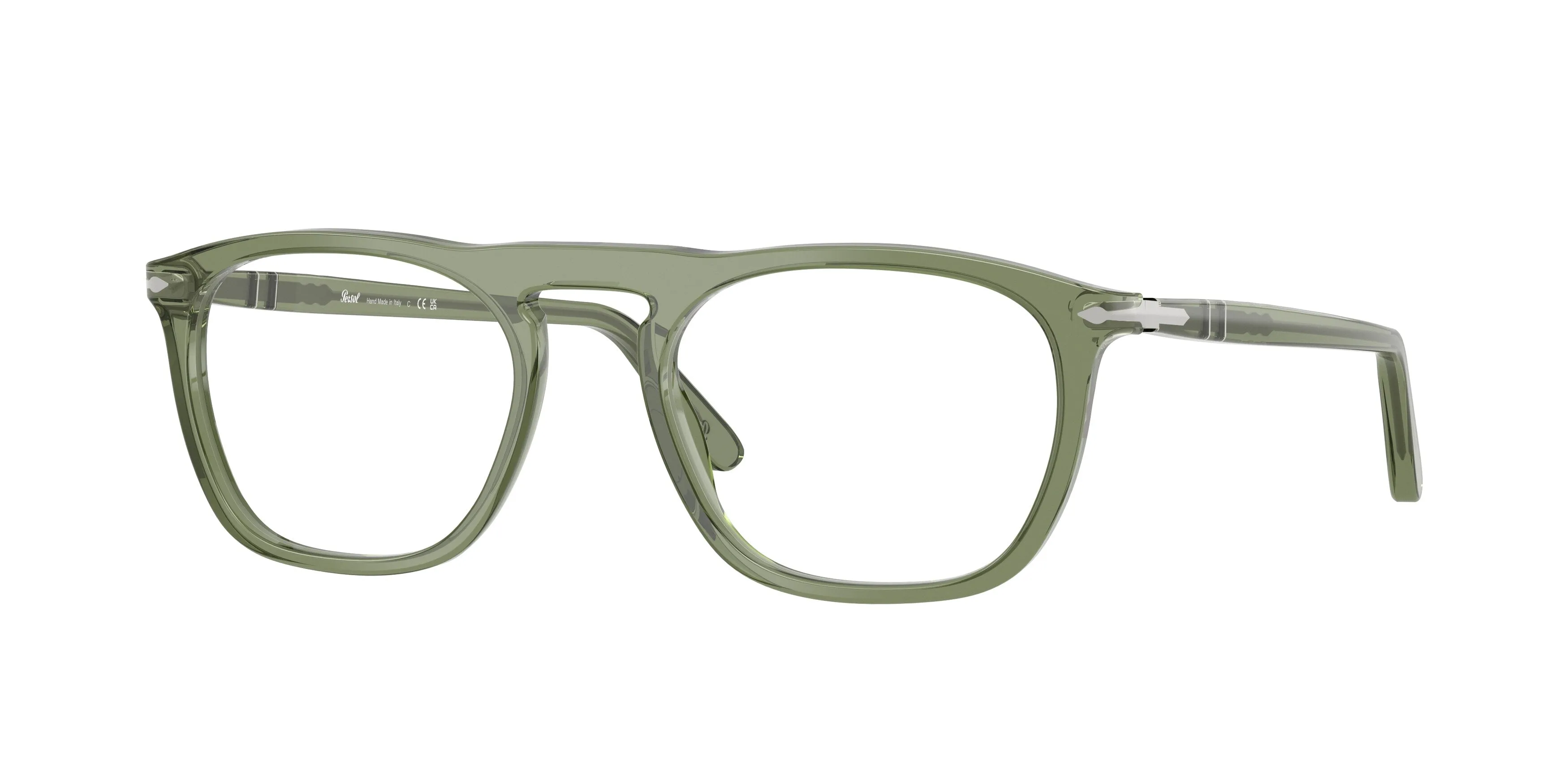 Persol PO3391V 1226 Montature da vista Acetato Verde Trasparente Squadrata Normale - immagine 1