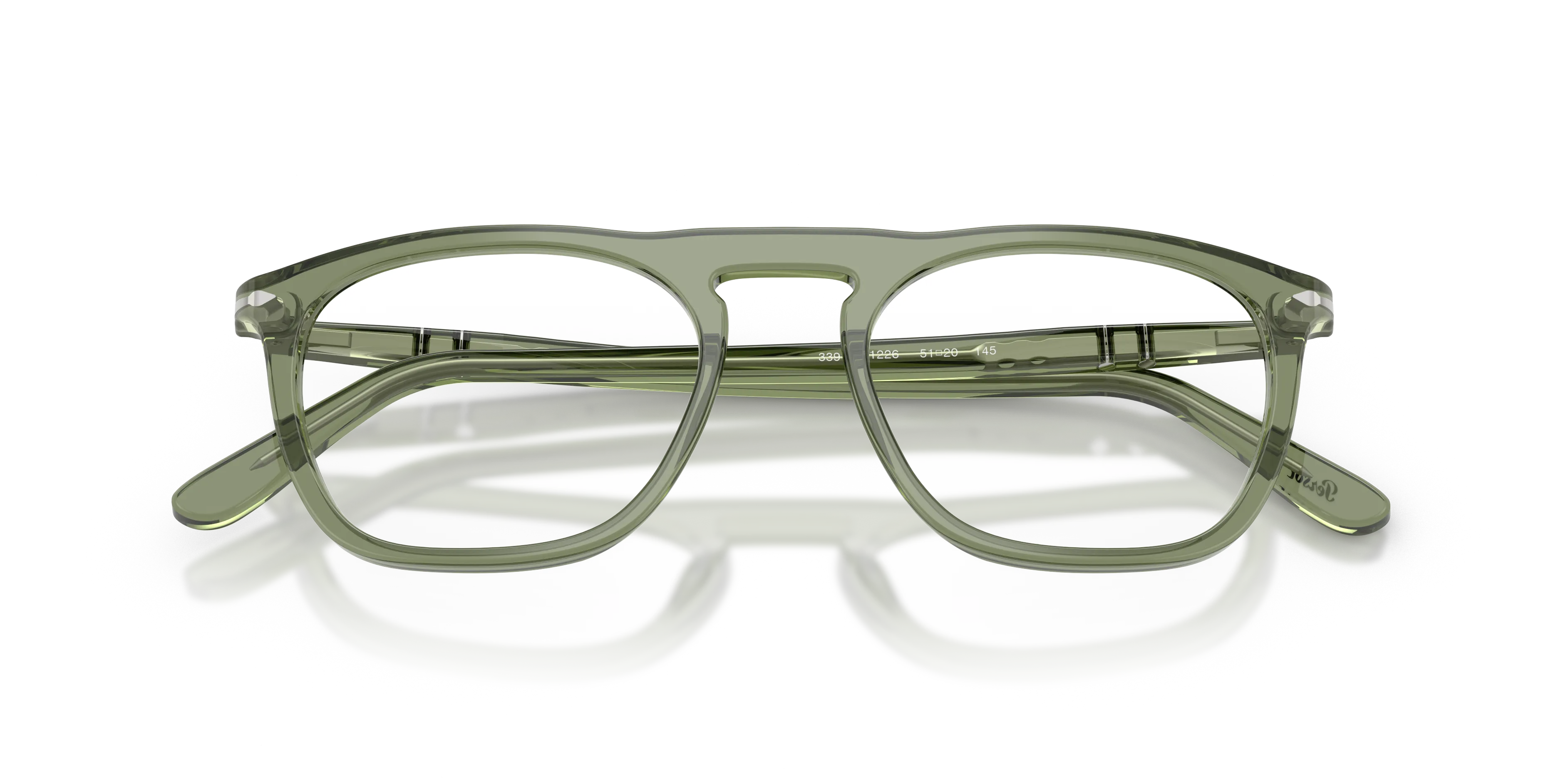 Persol PO3391V 1226 Montature da vista Acetato Verde Trasparente Squadrata Normale - immagine 2