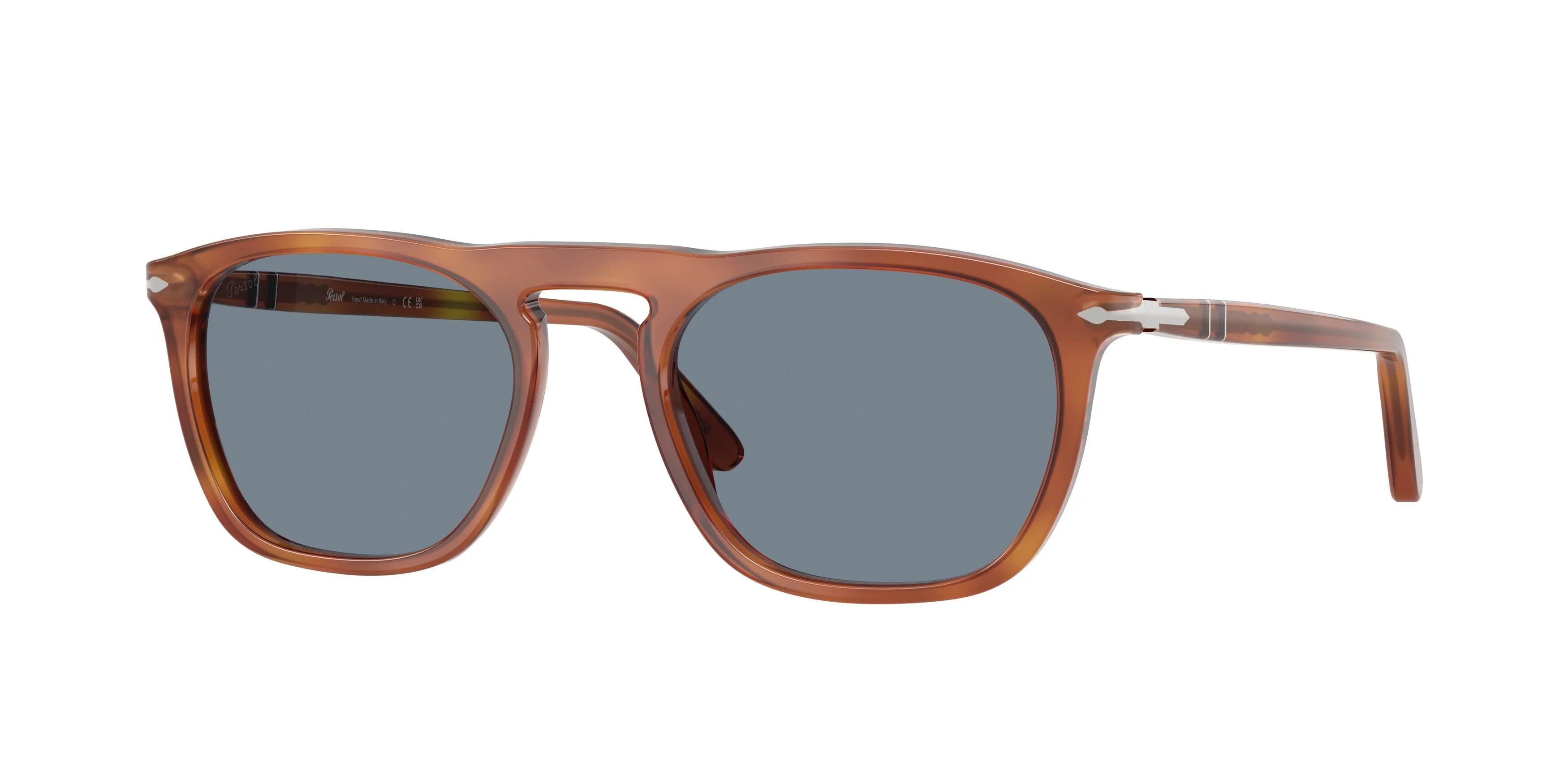 Persol PO3391S GAE 96/56 Occhiali da sole Acetato Marrone Blu Squadrata Normale - immagine 1